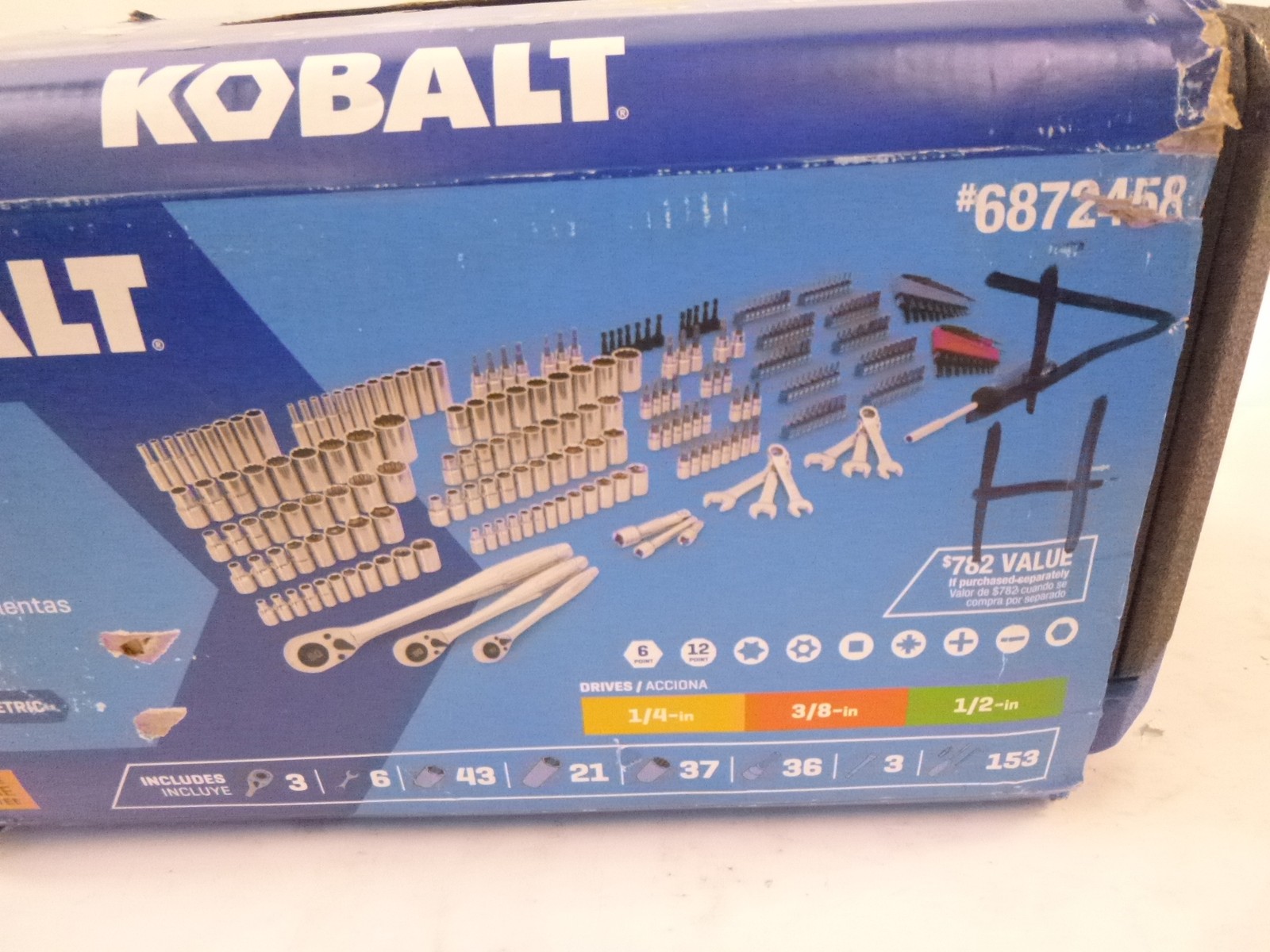 Kobalt 302 Piece Metric/Standard (SAE) Mechanics Tool Set W/ Hard Case 6872458