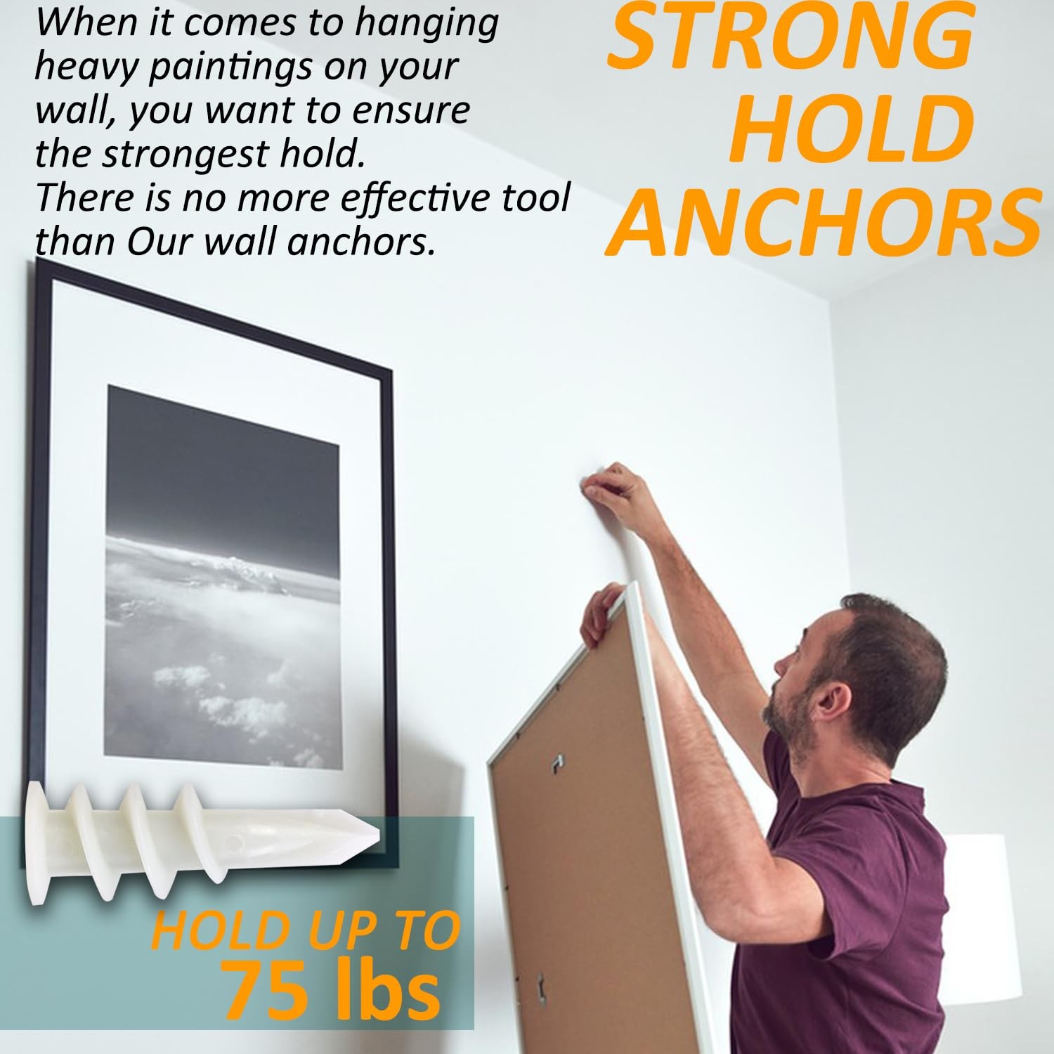 Self Drilling Drywall Anchors – 104Pcs Dry Wall and Screws 8, White