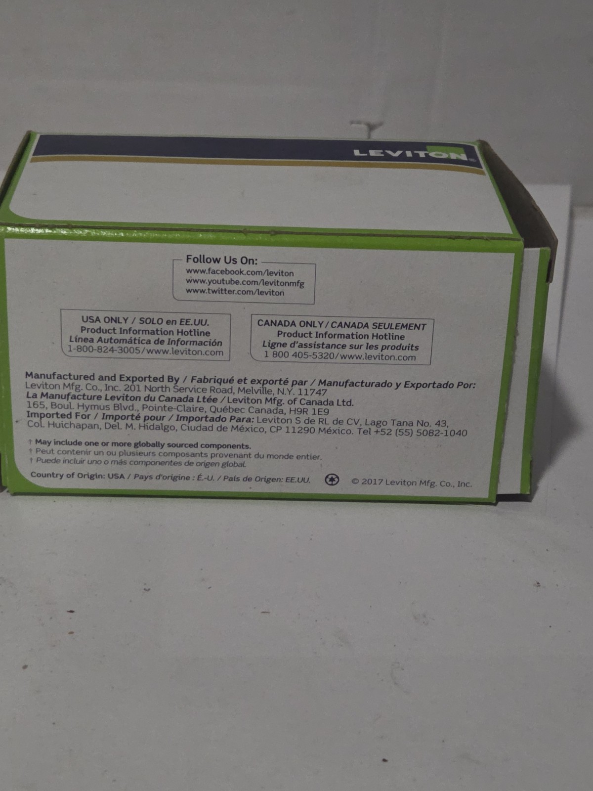 New Leviton 2731 Locking Plug Black 30A 480V 3P 4 Wire Grounding L16-30P