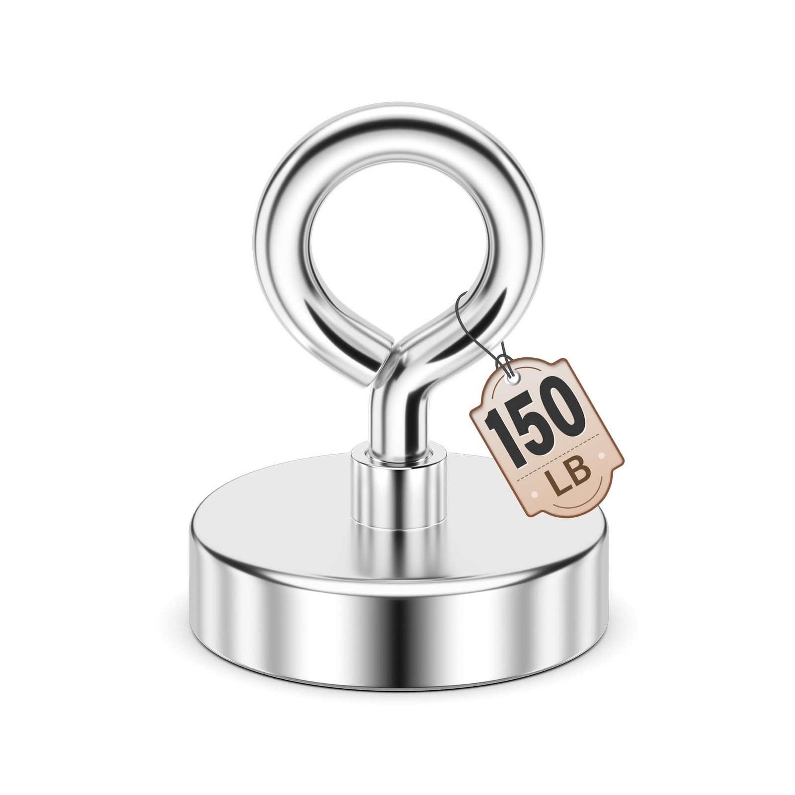 FINDMAG Neodymium Fishing Magnet, 150 LBS Pulling Force Strong Magnet with Li…