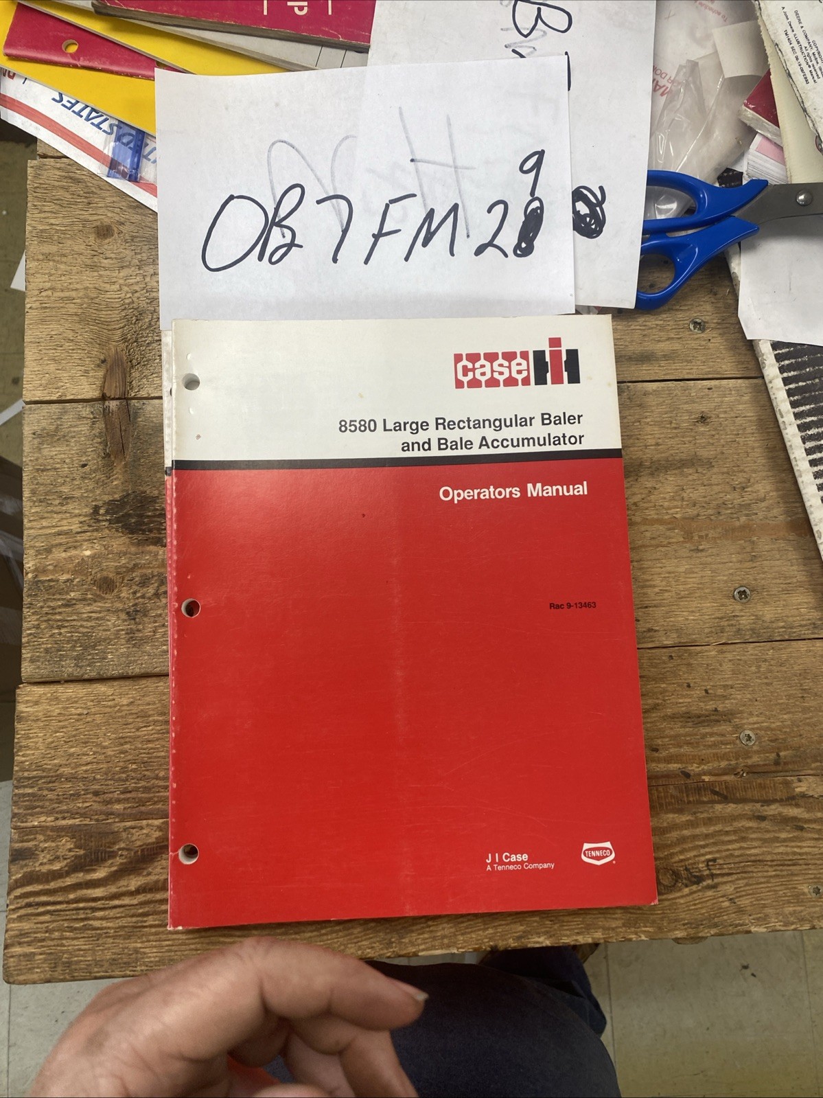 CASE IH 8580 LARGE RECTANGULAR BALER OPERATOR’S MANUAL NOS OEM