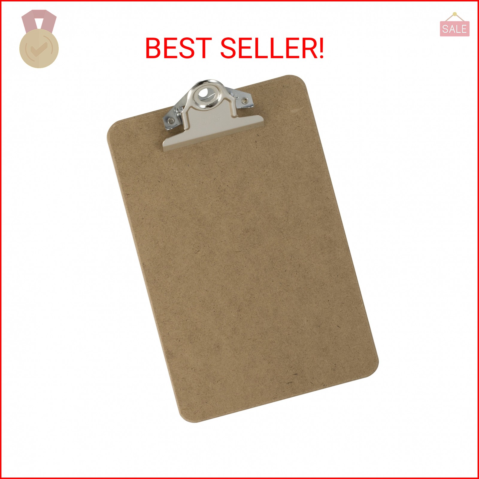 Officemate Recycled Wood Clipboard, 3 Inch Clip, 1 Pack Clipboard, Memo Size (6
