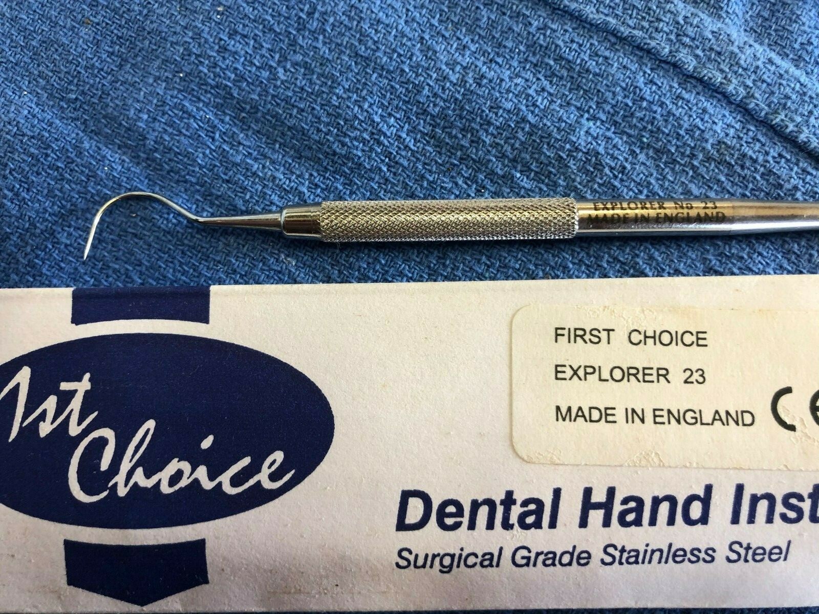 Dental Instrument Explorer 23 Made in England 1st Choice New Stainless-Steel