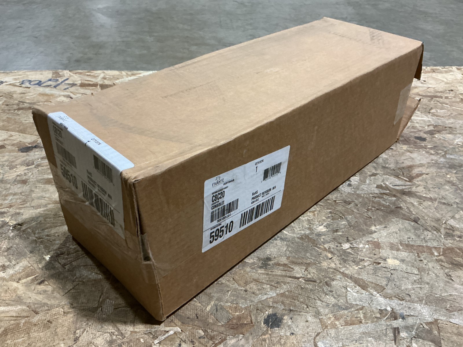 New nVent Hoffman C8C20 Consolet Enclosure Gray 8″x20″x7.09″ 59510