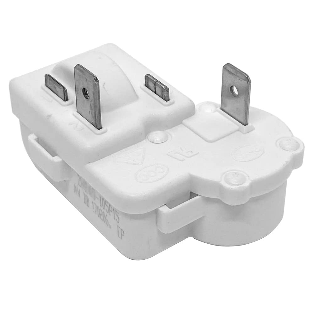 2Pin Refrigerator Compressor PTC Starter Relay Over 1.77×1.26×1.07inch, White
