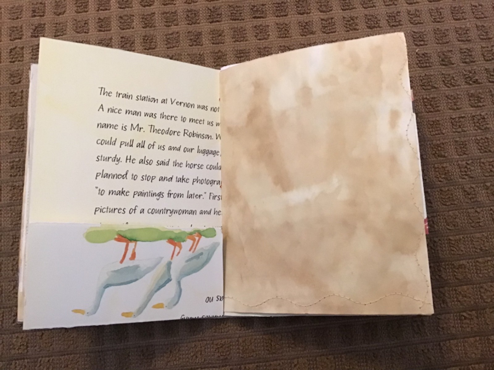 Handmade Naked Junk Journal 5-1/2” x 4-1/4” Mushroom & Leaves Print Cover