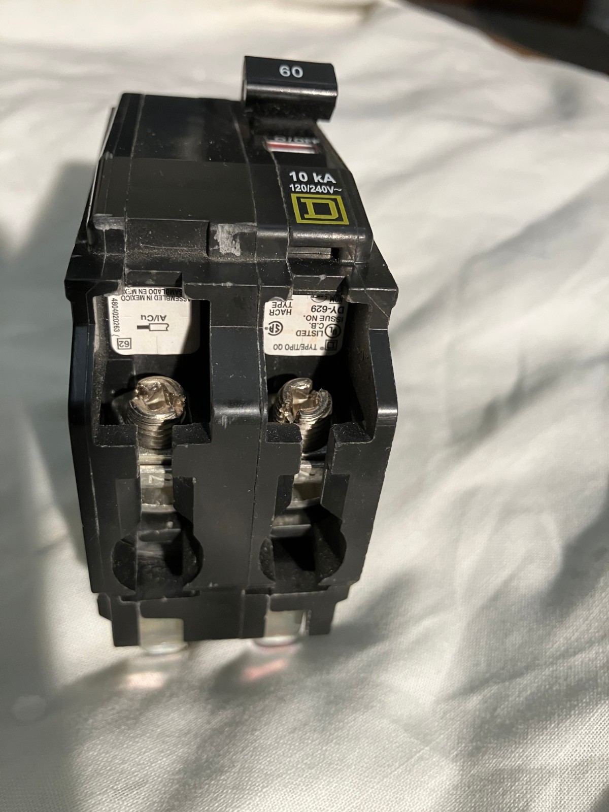 Square D #QO260 2 Pole 60 Amp Circuit Breaker 240 Volt Snap-in
