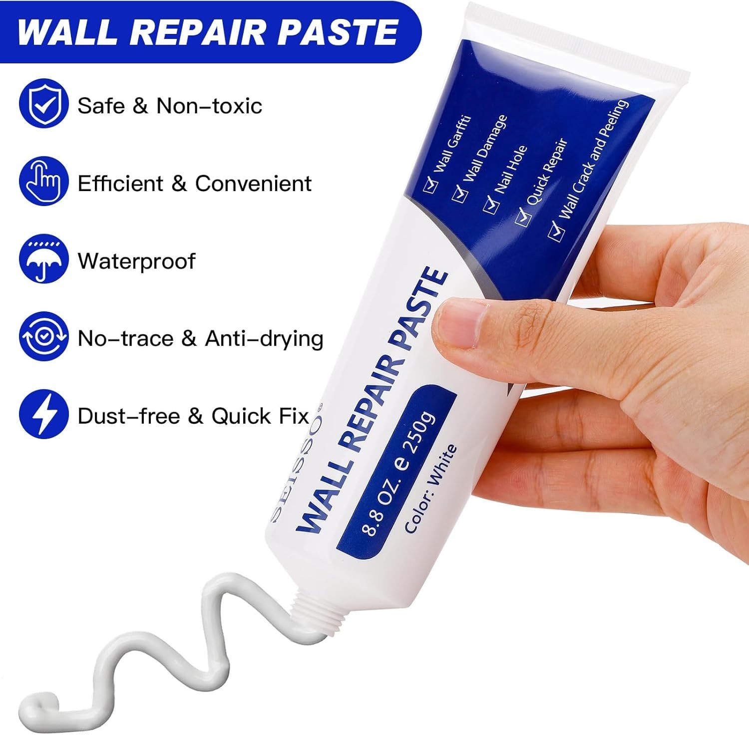 Rapid Wall Repair Solution – 500g Fast-Drying Spackle with Tools Included