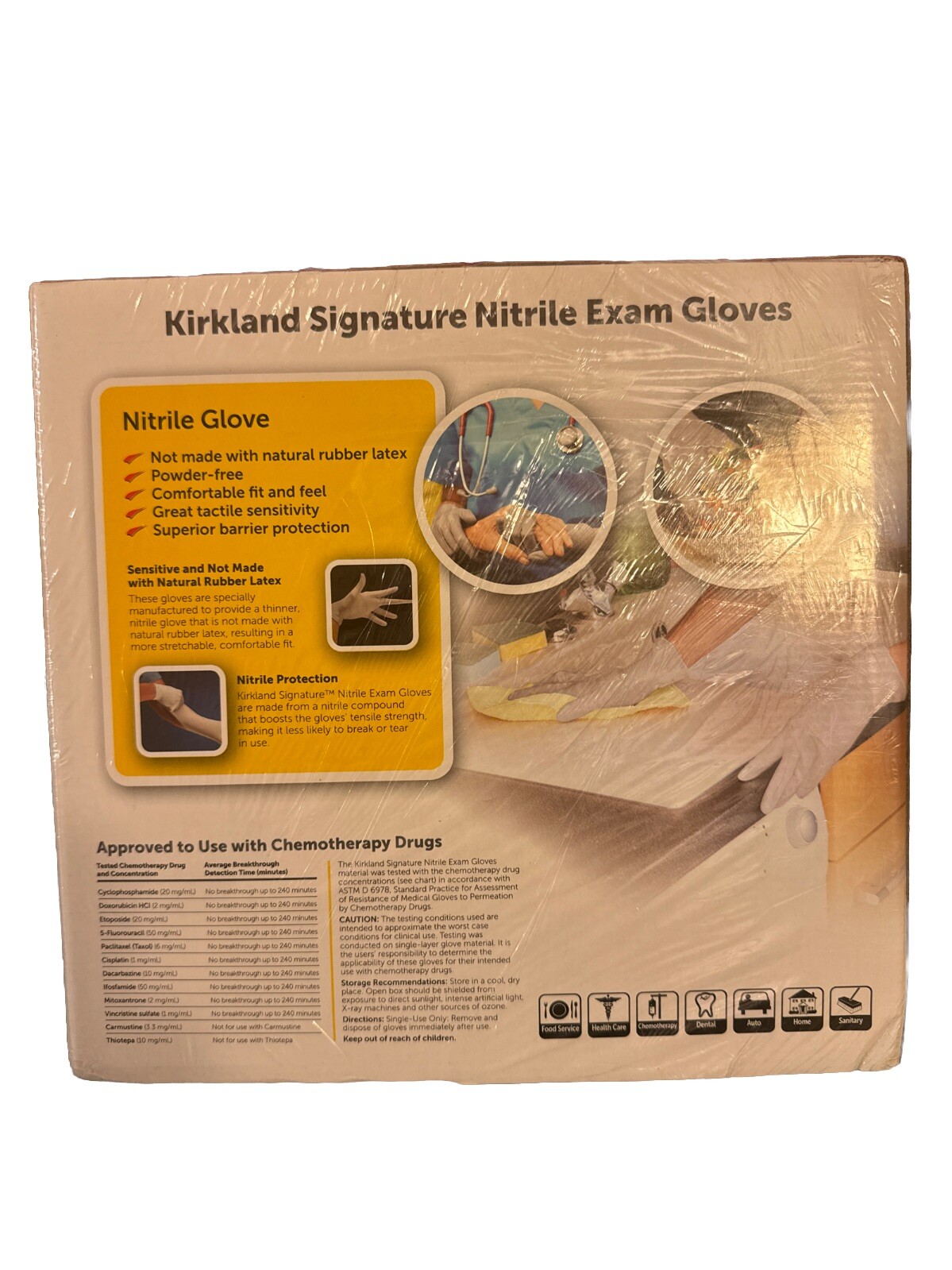 Kirkland Signature Nitrile Exam Multipurpose Gloves, Large – 200 Count