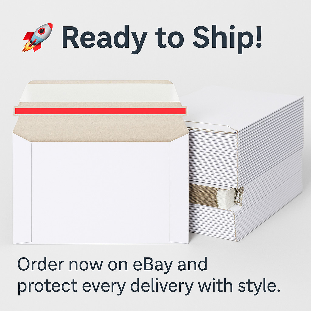 1000 White Rigid Photo Mailers 6.5×4.5 Cardboard Shipping Flats for Prints