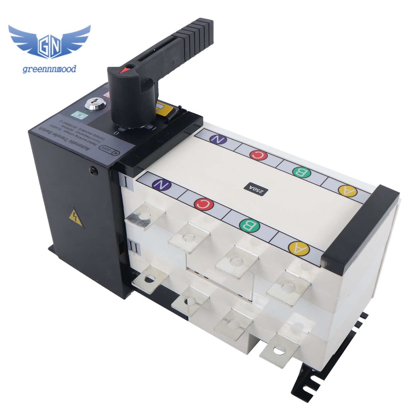 250A 4 Poles 110V 220V Industrial Automatic Transfer Switch Grid to AC Generator