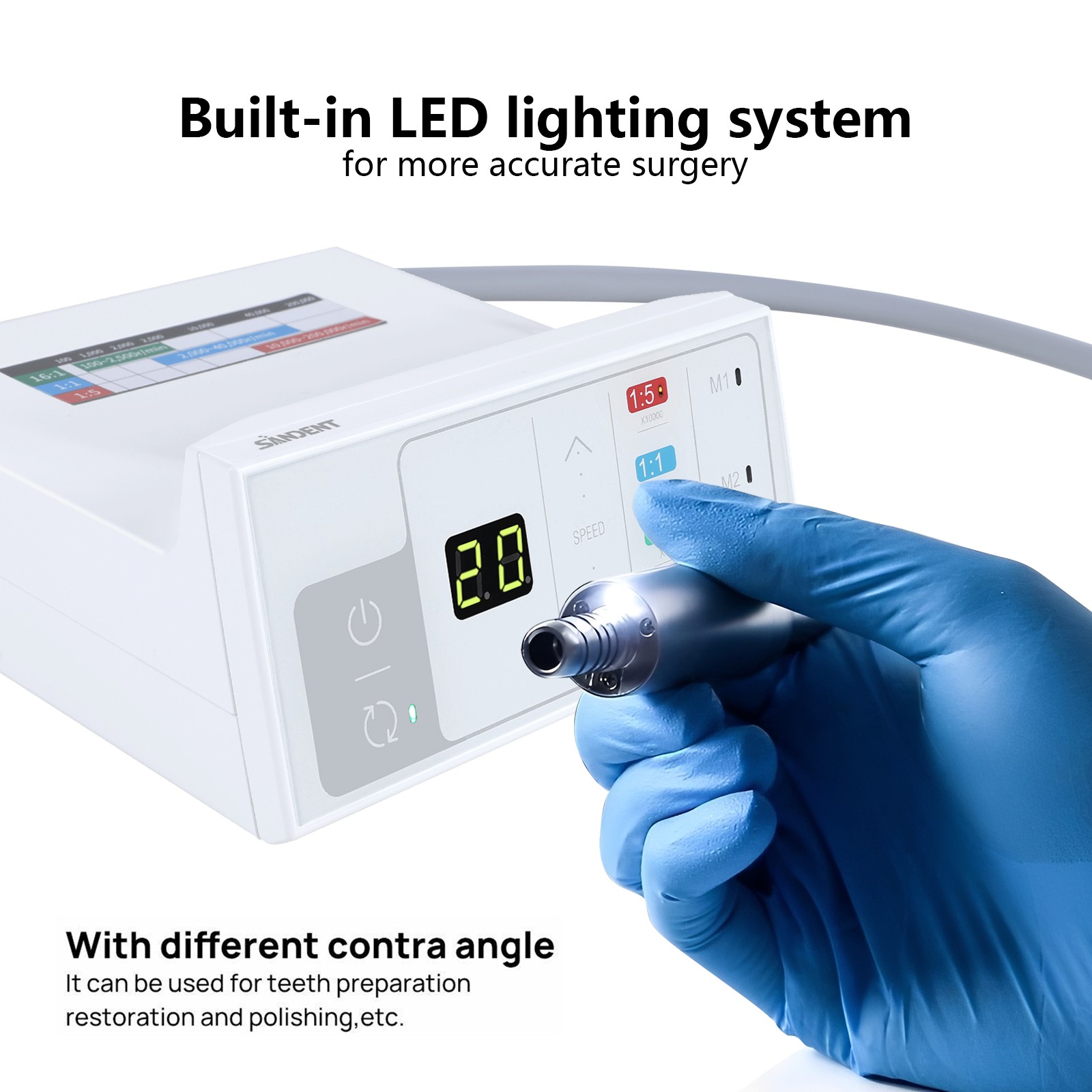 Dental Endo Handpiece 8:1 Contra Angle Endodontic For Dentsply E-Type