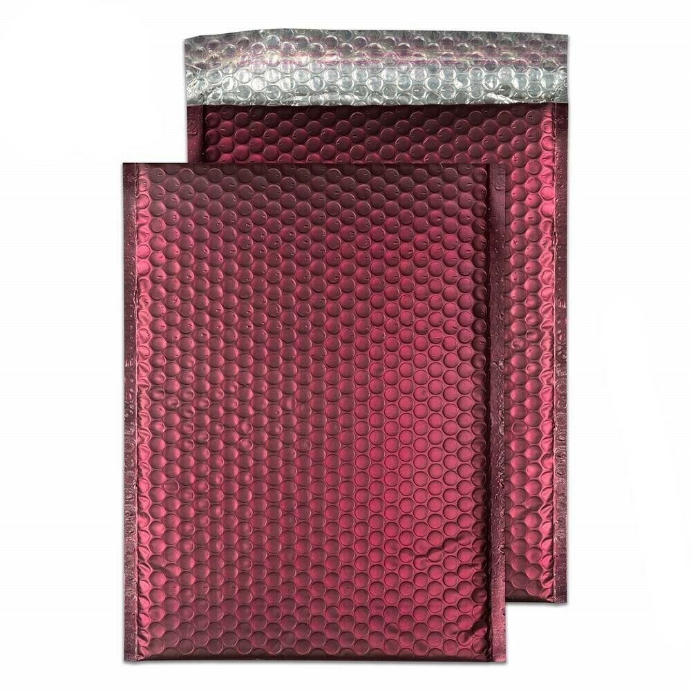 25 #2 8.5X12(8.5 x11.25)Matte Metallic bordeaux Poly Bubble Mailers Envelopes