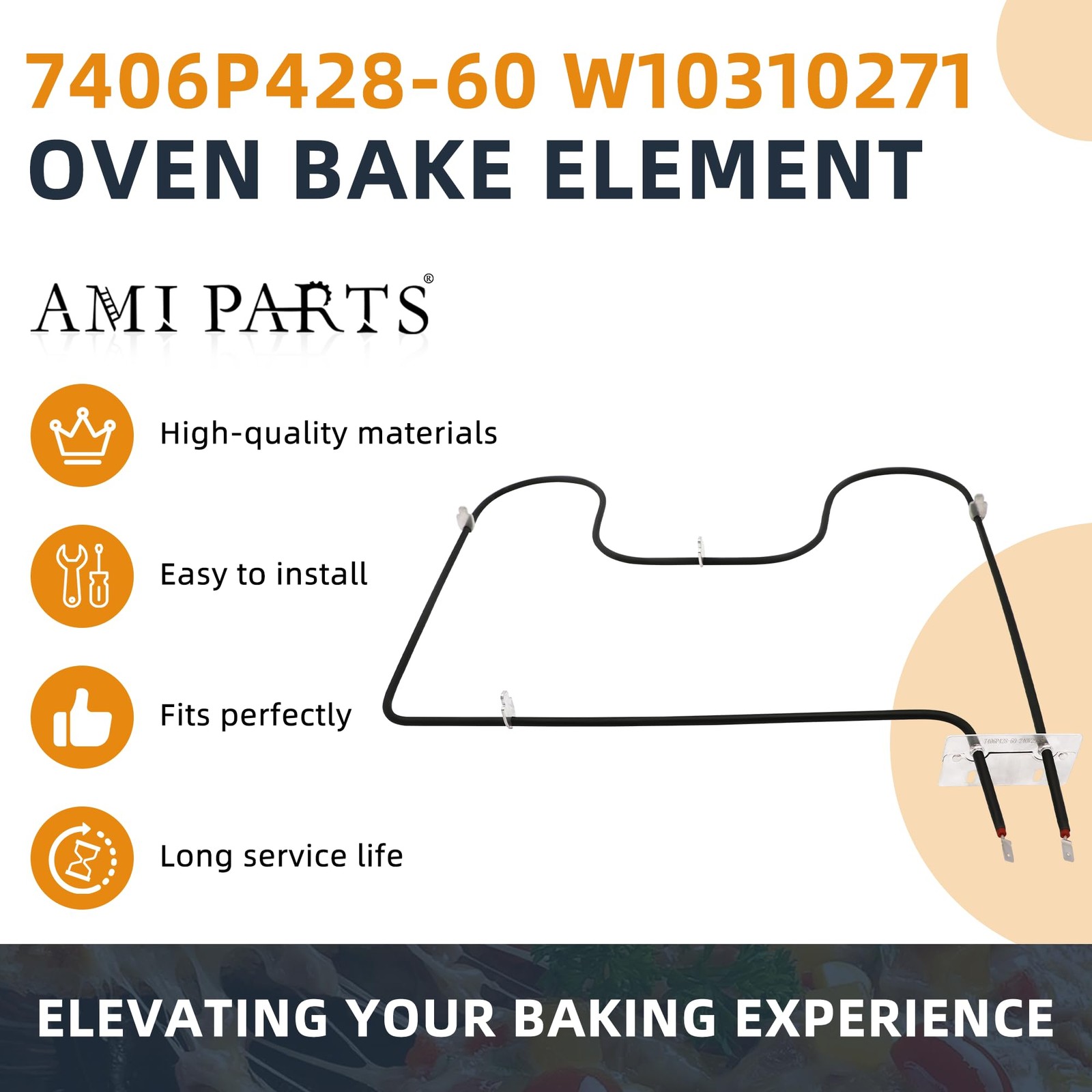 AMI PARTS W10310271 Oven Heating Element 7406P428-60 Lower Bake Element…
