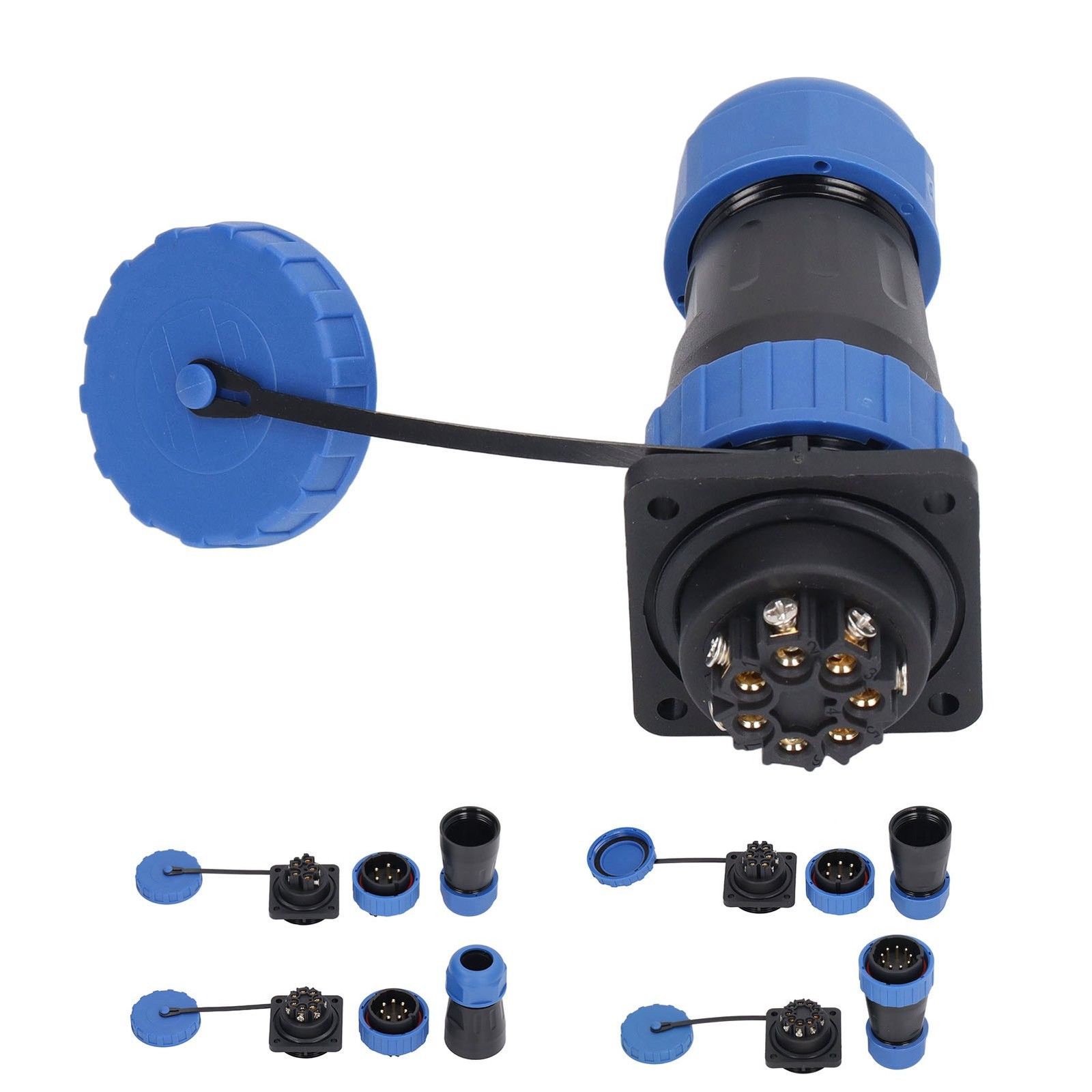 Waterproof Plug Socket Connector 380V 45A IP68 Waterproof Weld Free Aviation