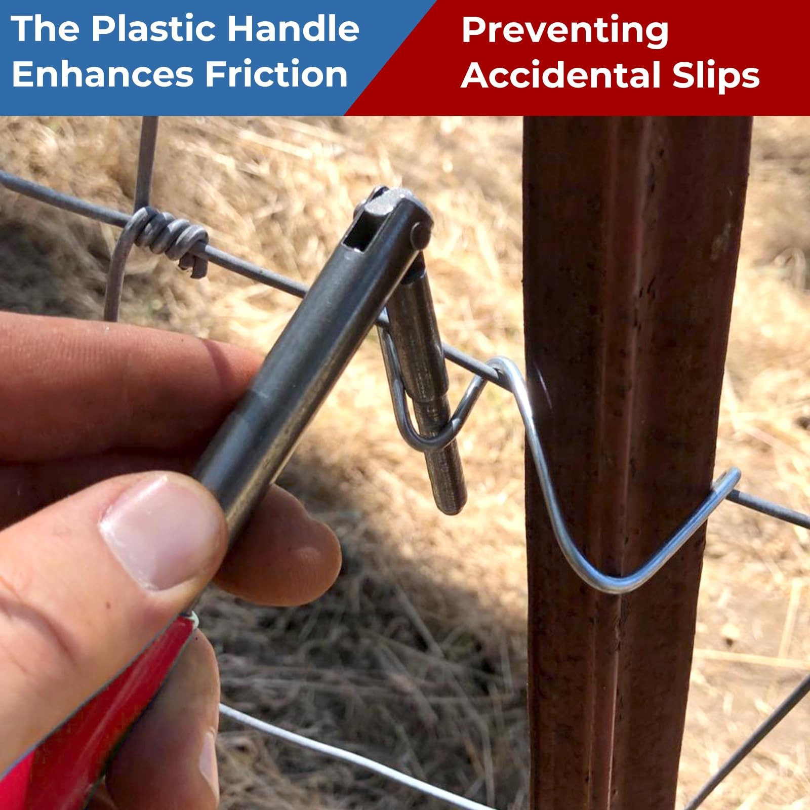 T-Post Clips Tool Fence Clips Twisting Tool and Wire Steel Bender T-Post Multi-F