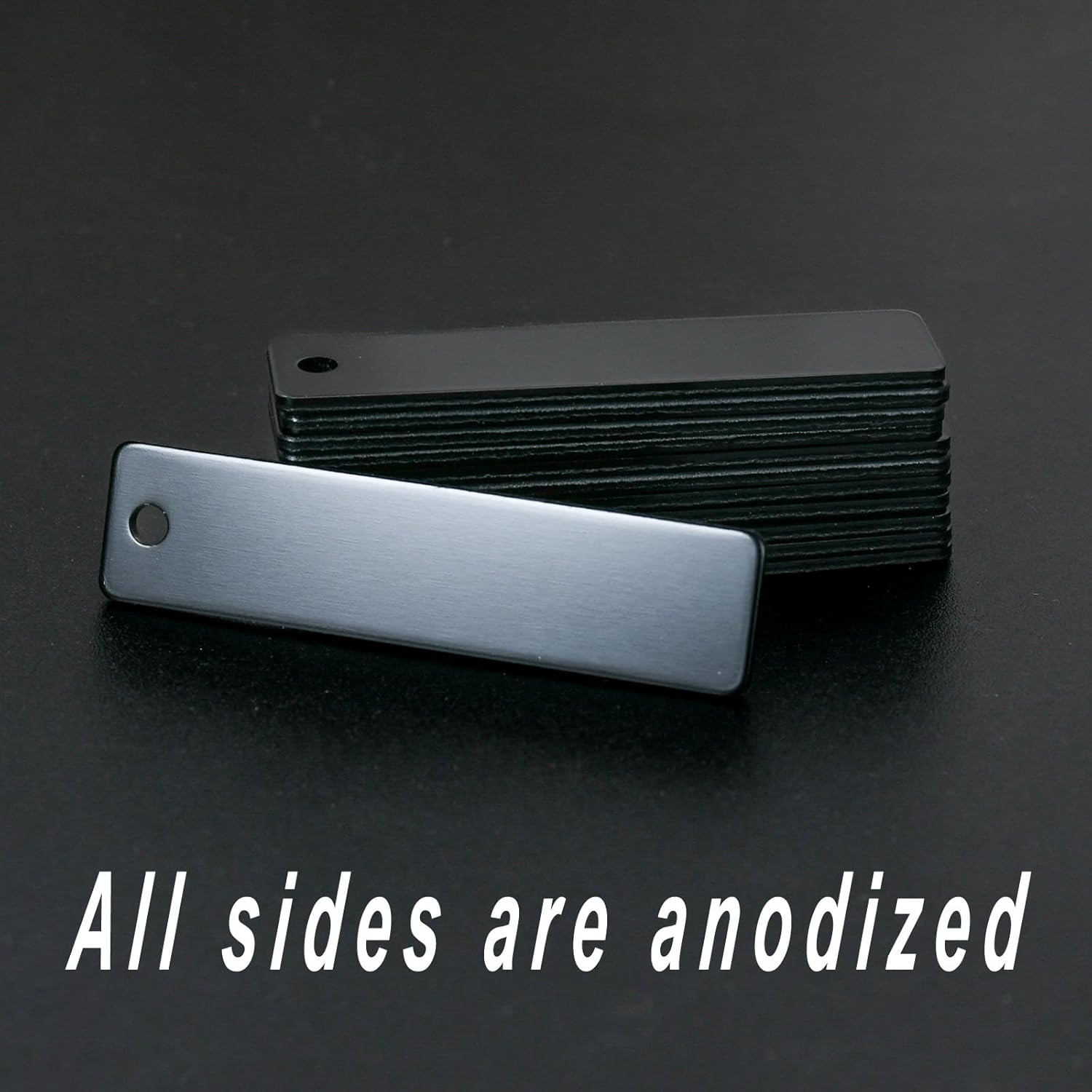 Engravable Metal Keychain Blanks for Laser Engraving, 2″ X 1/2″