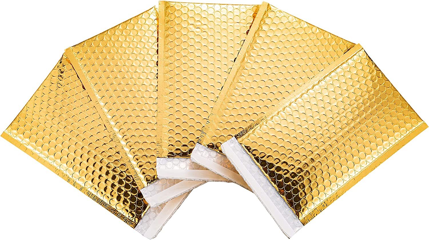 Metallic Extra Thick Poly Bubble Mailer Padded Envelope Shipping Bag 4″x8″ Gold