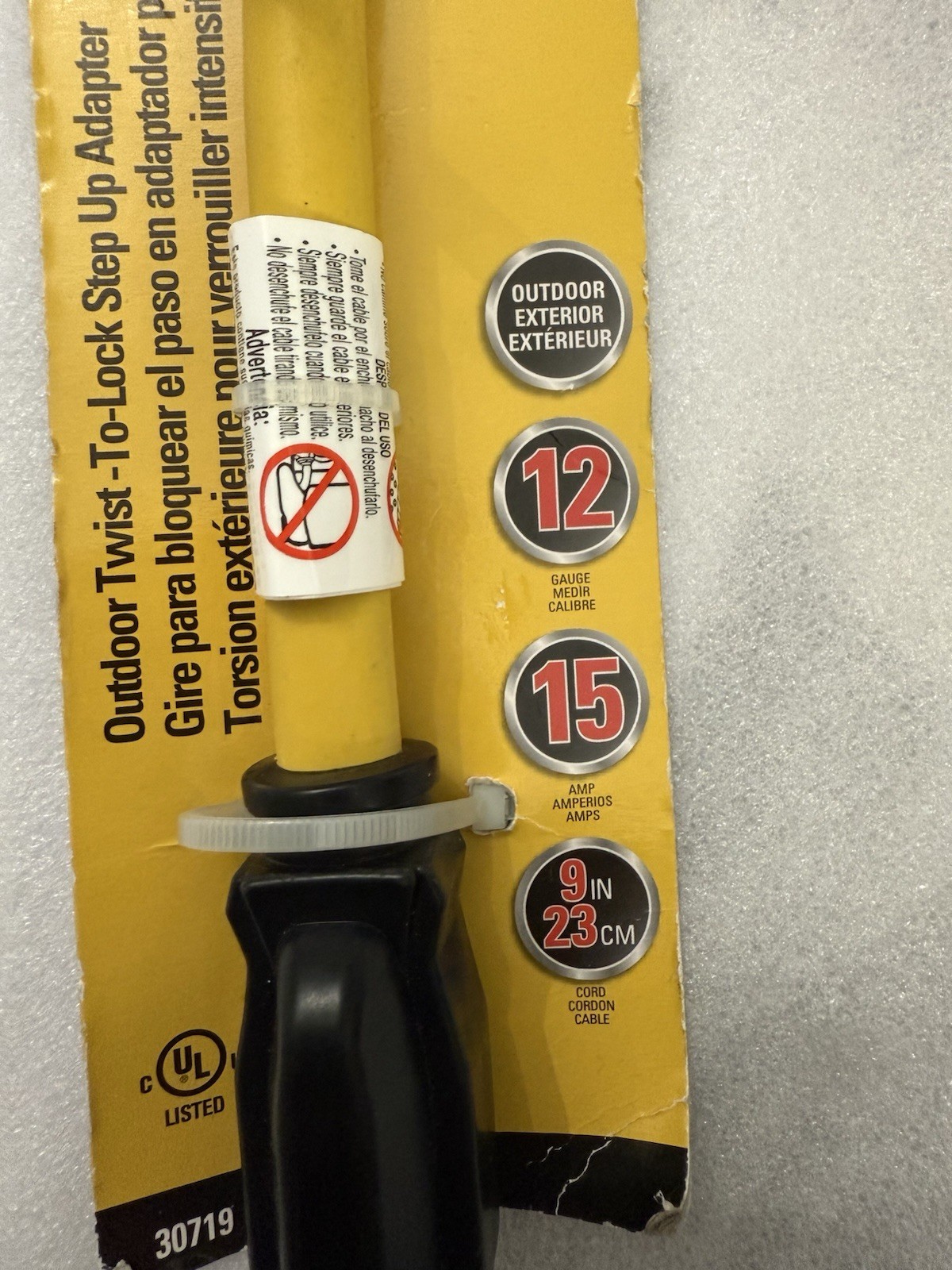 NEW STANLEY OUTDOOR GENERATOR TWIST LOCK STEP UP PIGTAIL ADAPTER 30719