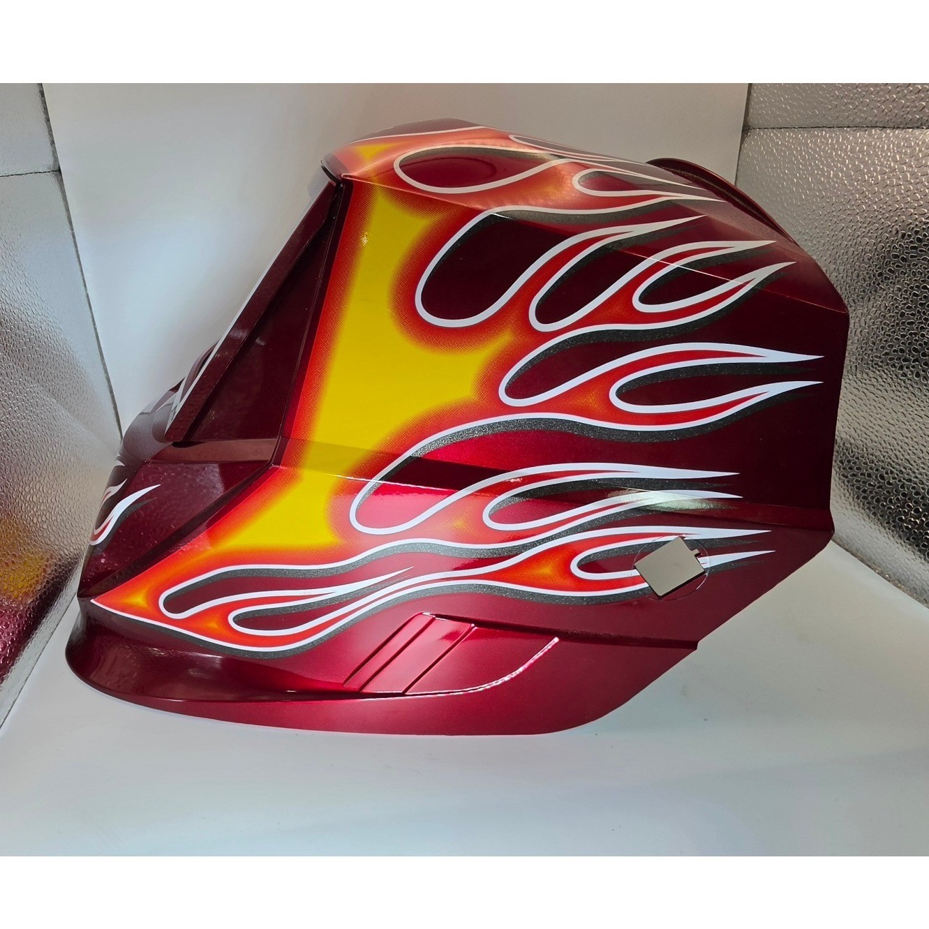Miller Digital Pro-Hobby Welding Helmet Auto Darkening Red Flame Shell WORKS