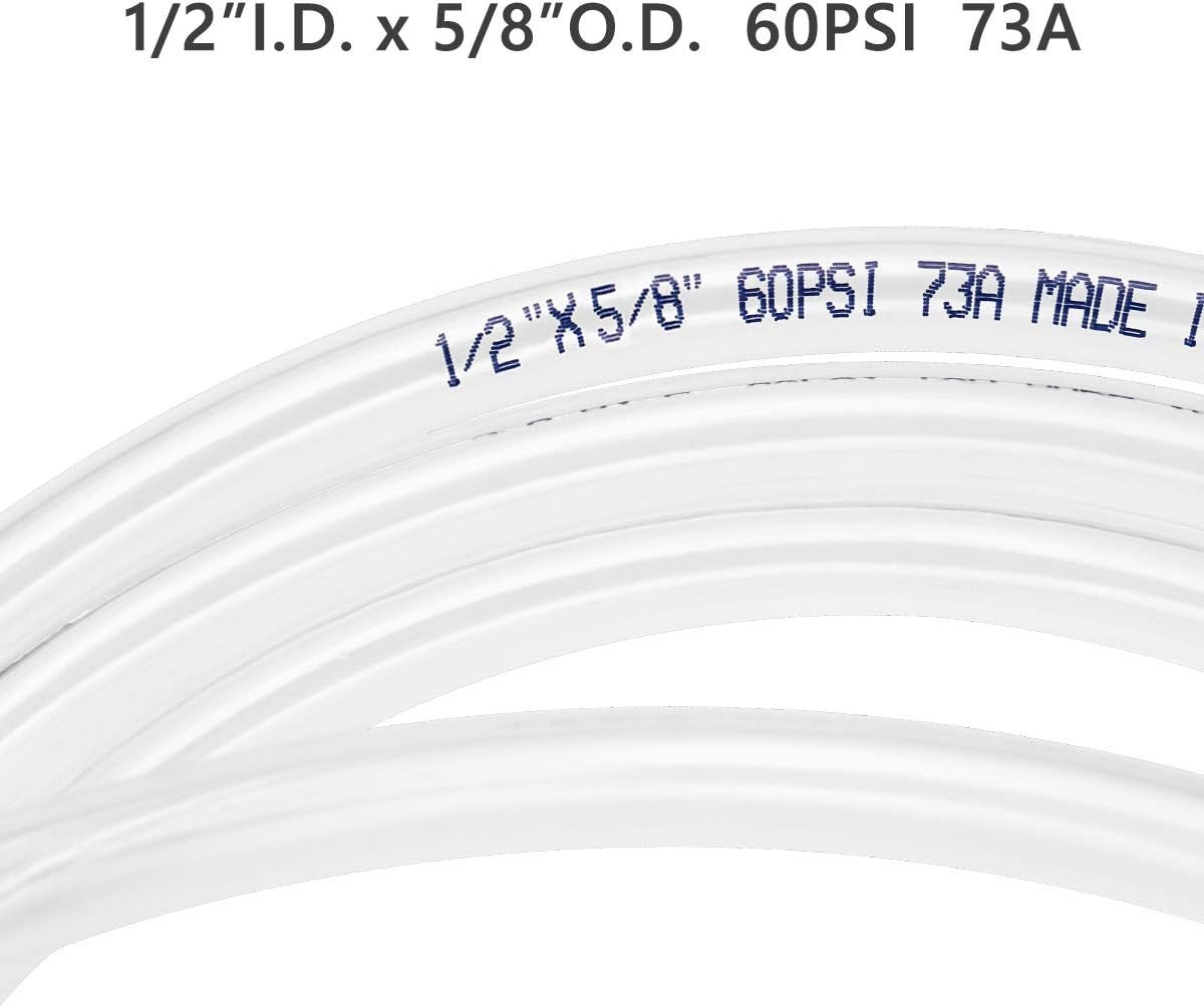 Durable 25ft Clear PVC Vinyl Tubing | 1/2 Inch ID, Chemical Resistant & Safe