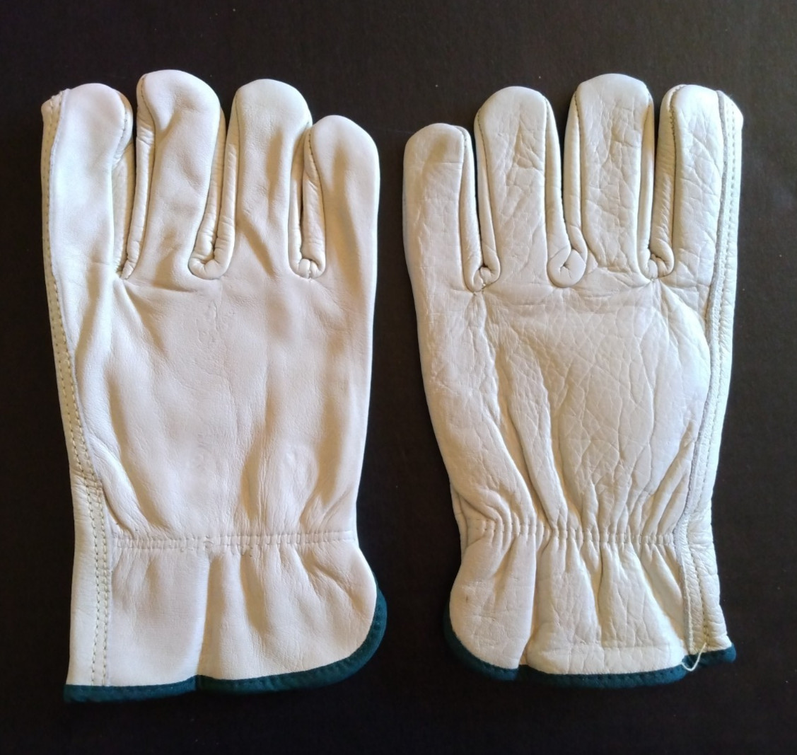 Cordova Safety Industrial Work Gloves White Cowhide Leather M ((12 Pairs) #8240