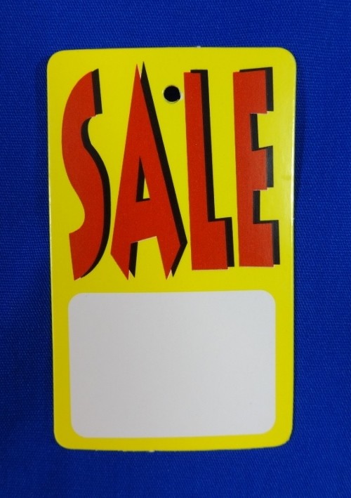 500 Red / Yellow / White SALE Unstrung Merchandise Sale Price Tags
