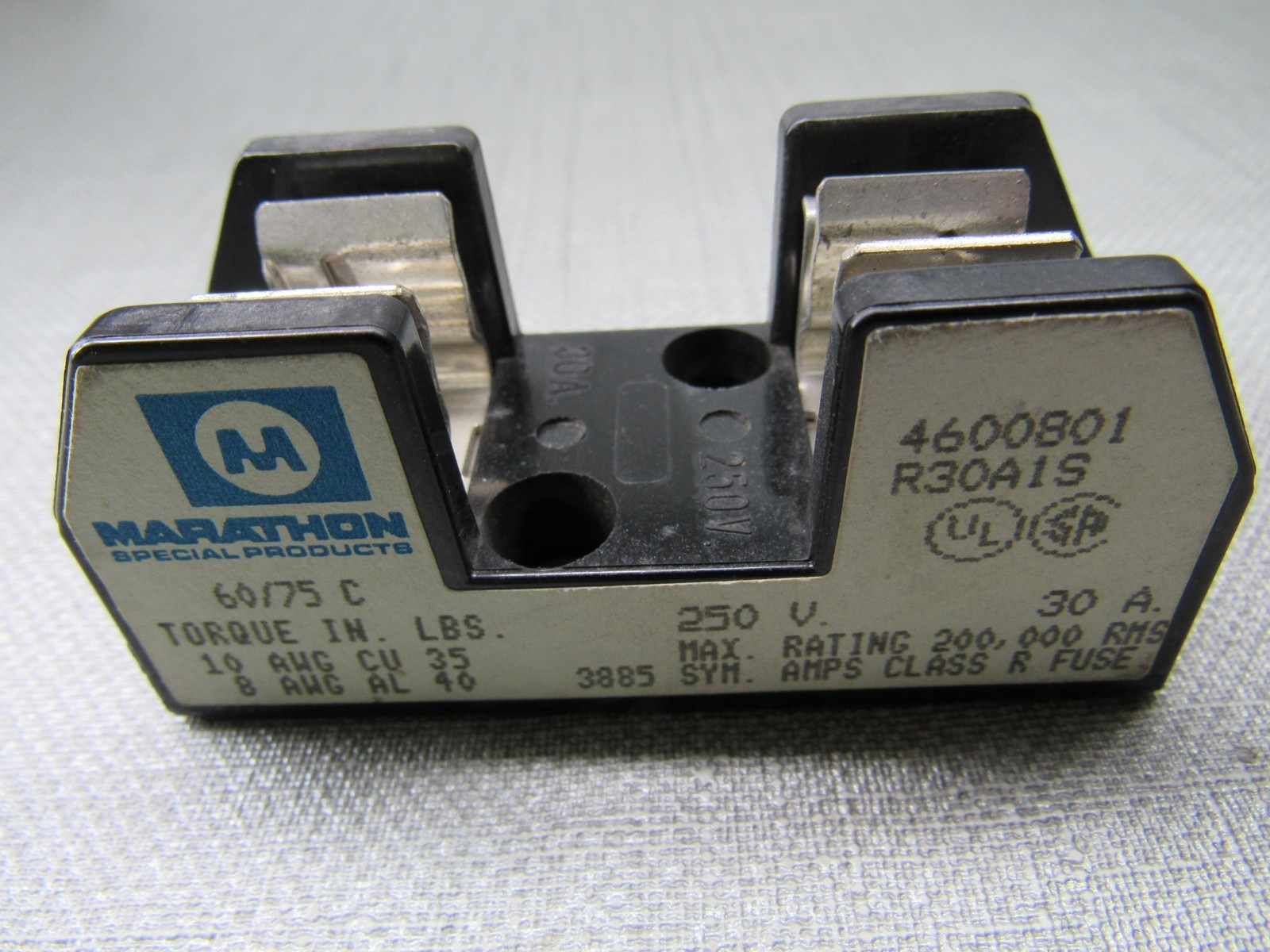Marathon 4600801 30A/250V 60/75C Fuse Holder