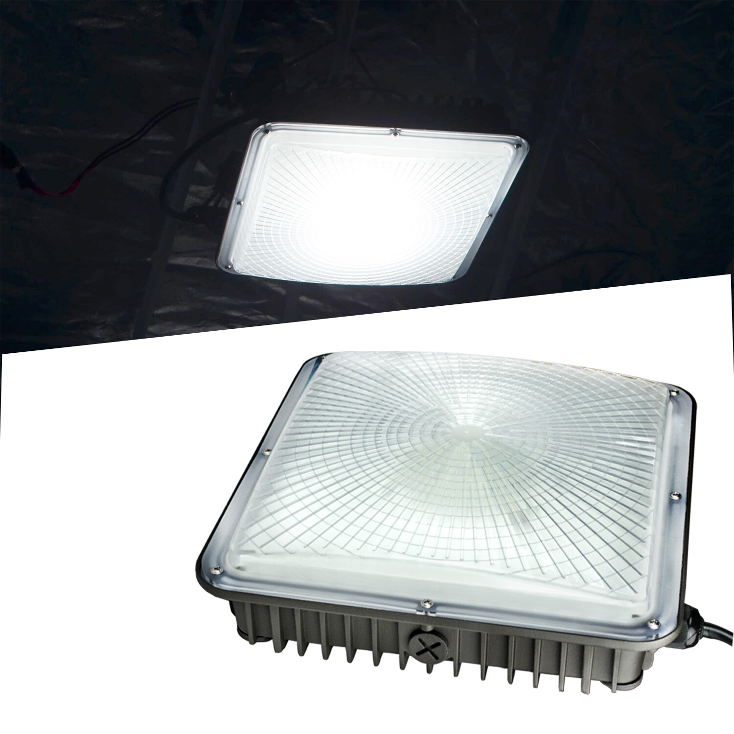 2-Pack LED Canopy Light Commercial Light for Home, Gas Station, Warehouse (70W)