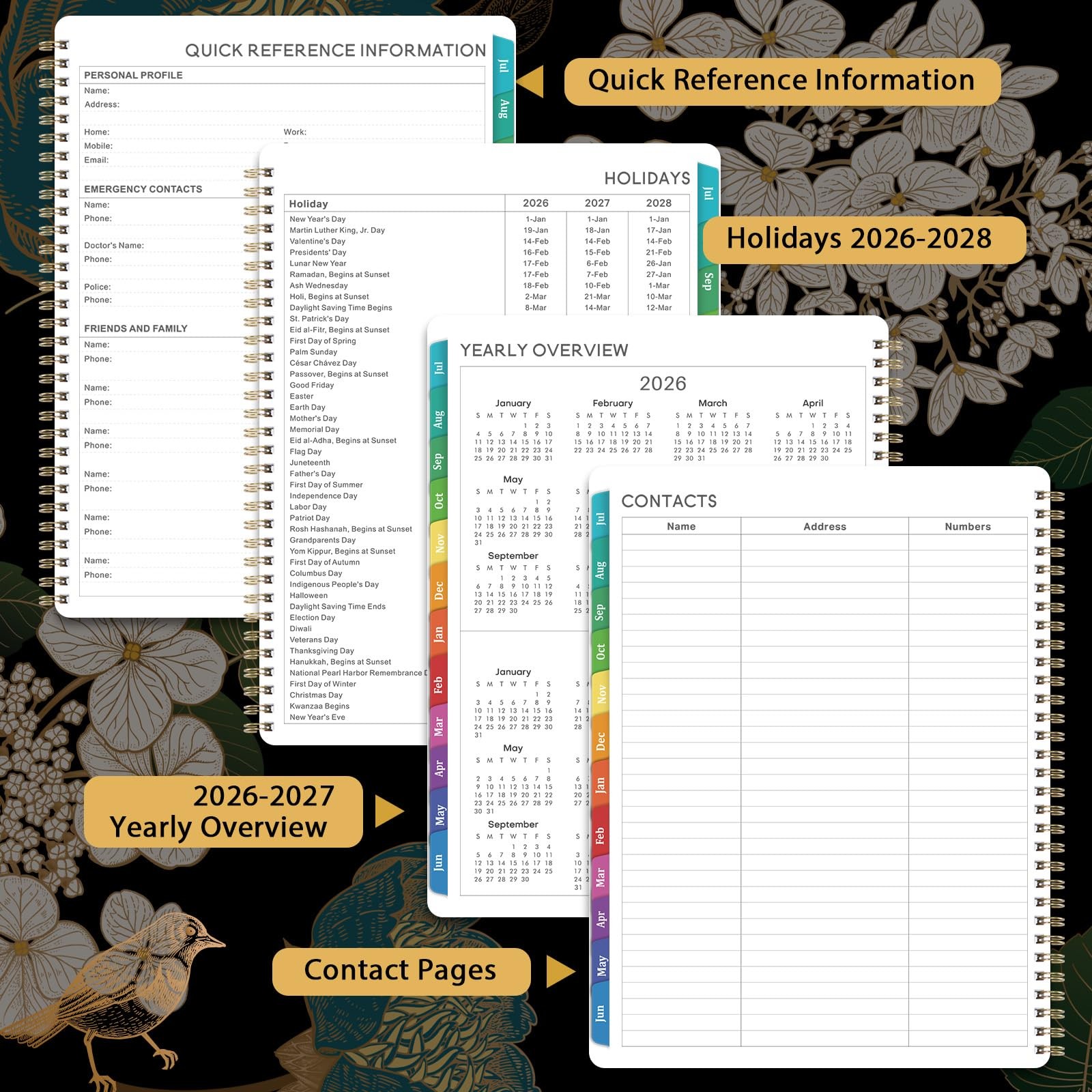 Planner 2026-2027 – Academic 26-27, Jul.2026 – 8 X 10 inches, BLACK