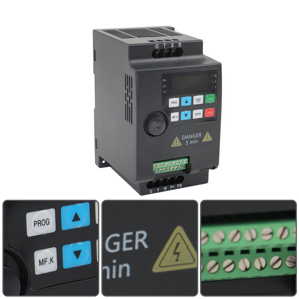3 HP 2.2 KW Variable Frequency Drive VFD For 3-Phase Motor Speed Control