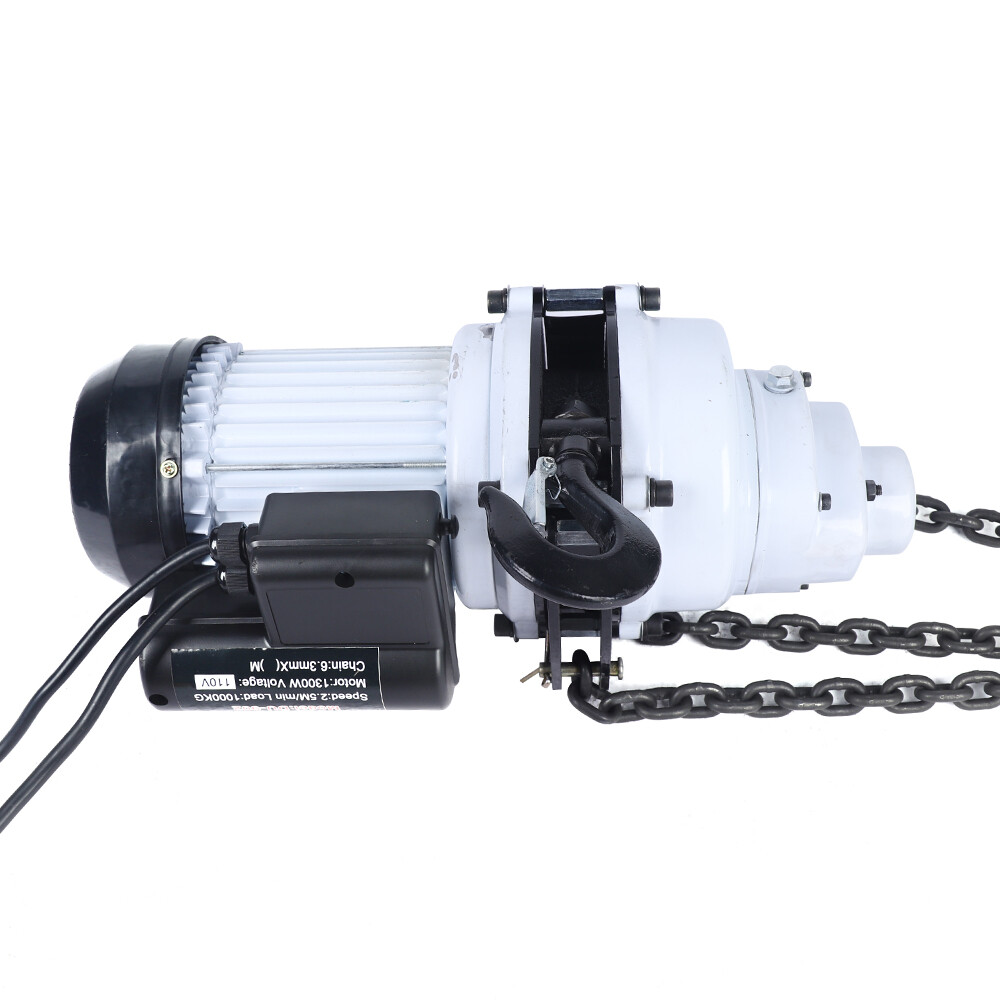 1000kg/2205lbs Electric Chain Hoist Single Phase Hoist Crane 10 FT Chain 1.3KW