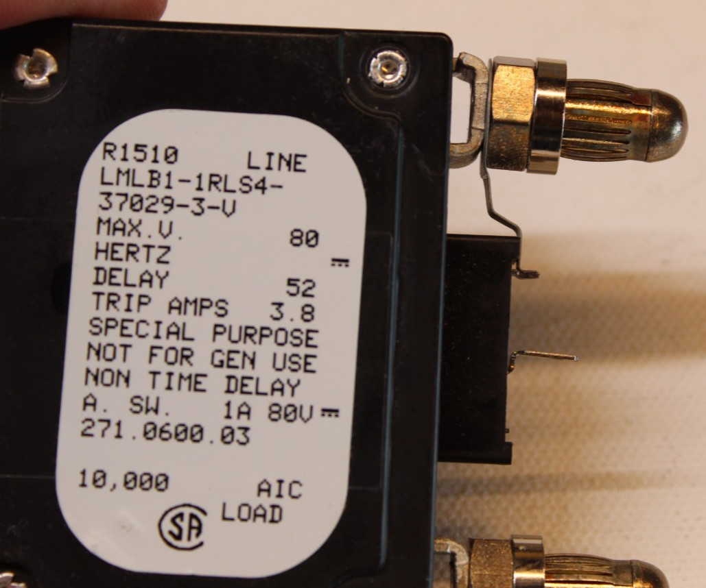 Airpax 3 Amp Circuit Breaker LMLB1-1RLS4-37029-3-V Bullet