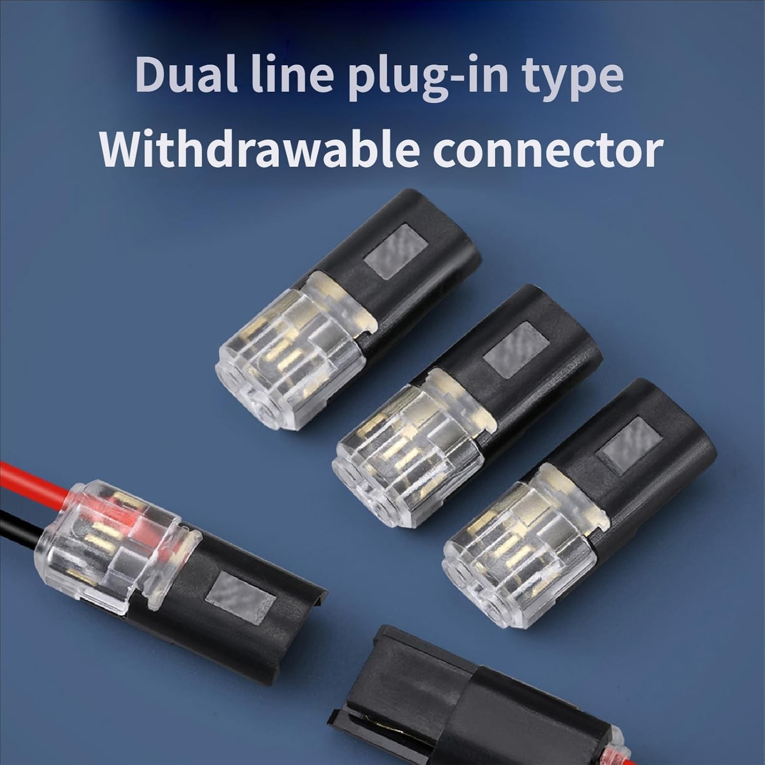 50pcs Double-Wire Plug-in Connector with Locking Buckle, Quick-Clip Fasteners US