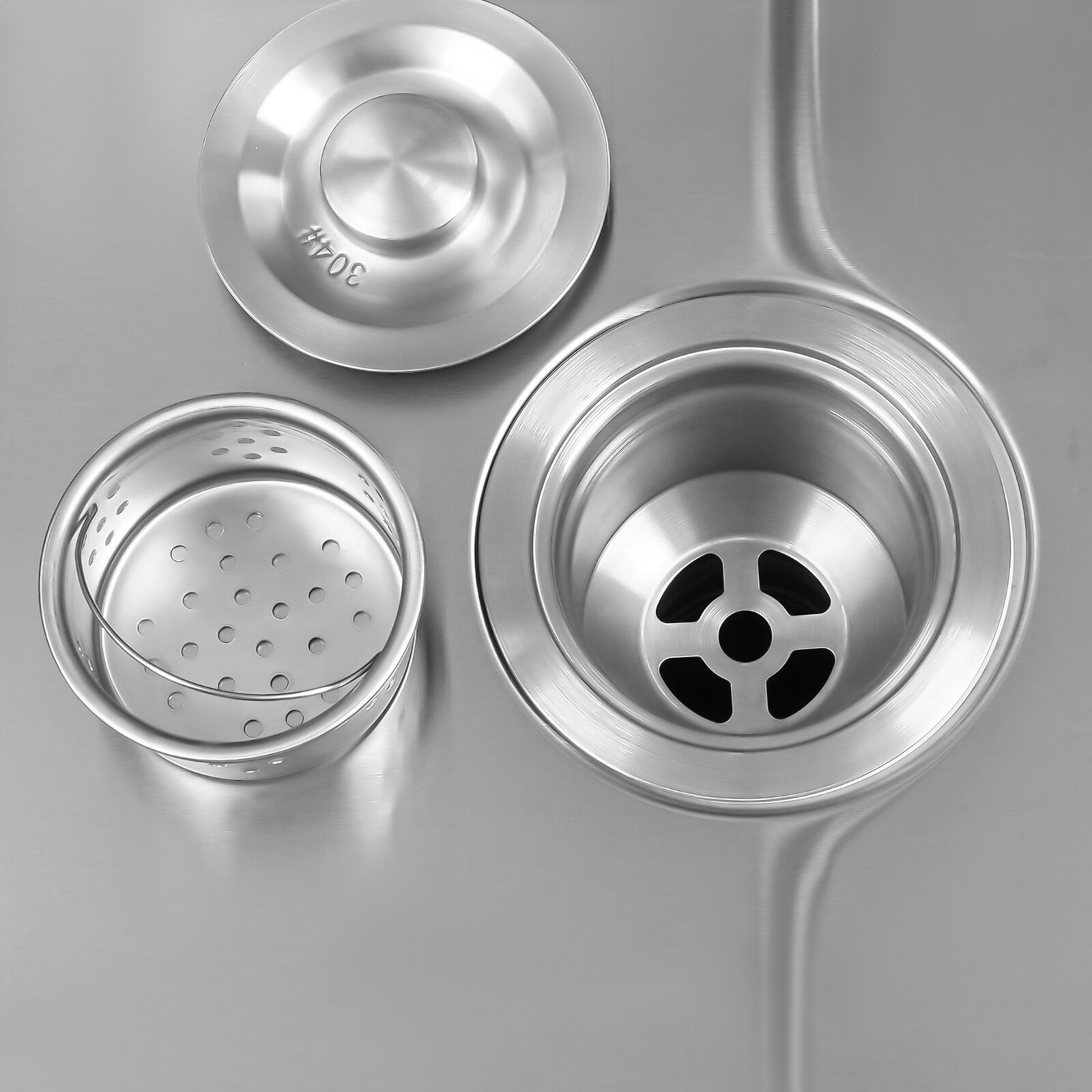 Commercial Utility Sink Stainless Steel Kitchen Sink 1 Compartment with Faucet