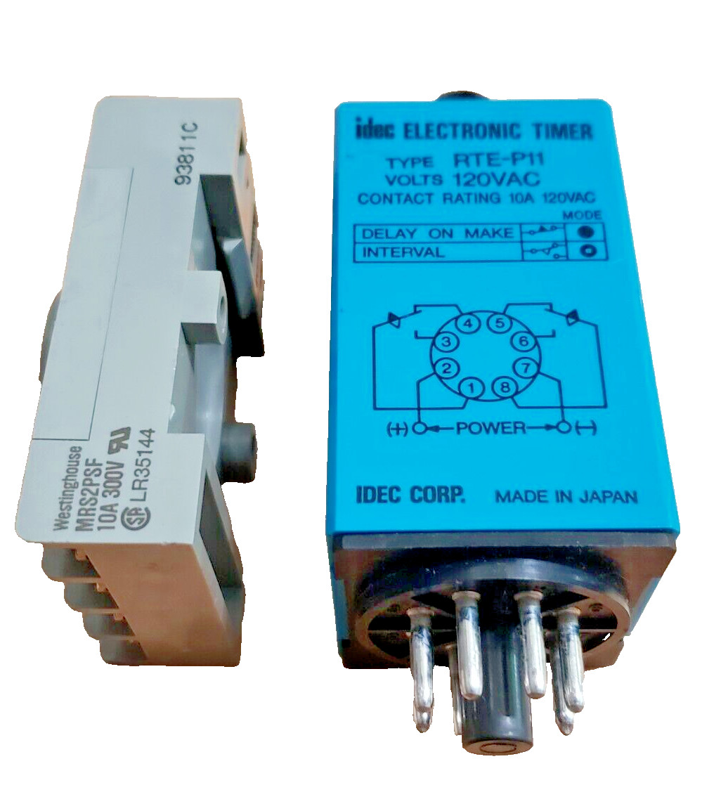 IDEC RTE-P11 / RTEP11 ANALOG ELECTRONIC TIMER 120V RELAY