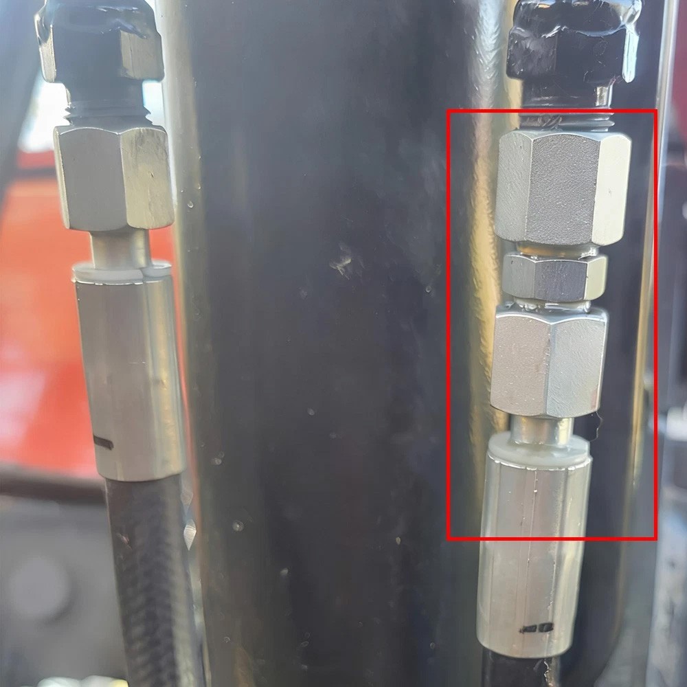 Hydraulic Flow Control Fitting,Mini Excavator,AGT,Inline,M14,SS,Reduce Jerkiness