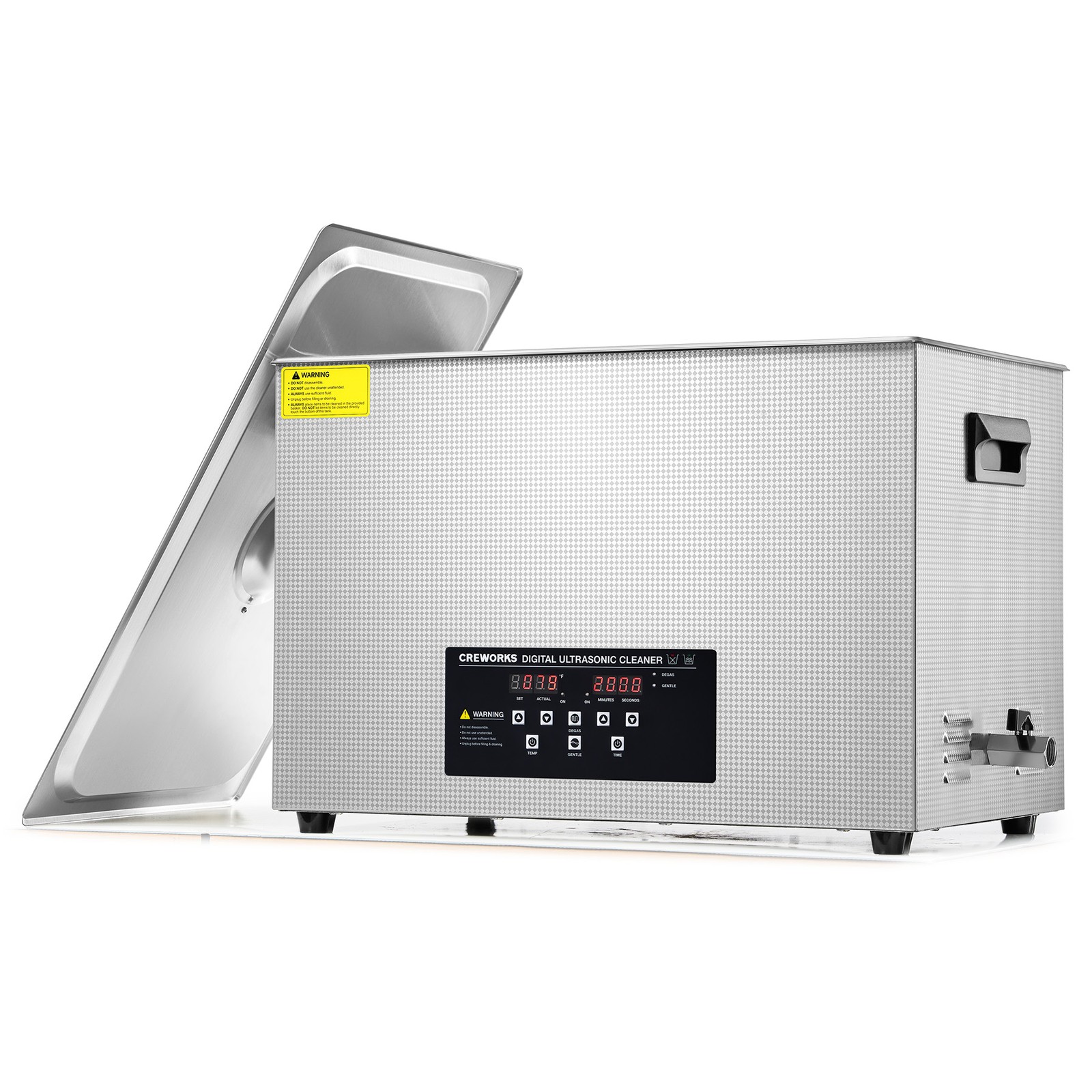 CREWORKS 30L Ultrasound Cleaner for Auto Tools Machine Parts with 600W Heater