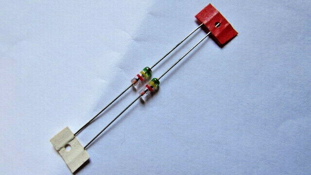 1N542 Vintage ITT Gold Bonded Color Coded Germanium Glass Diodes (2pcs) NOS USA
