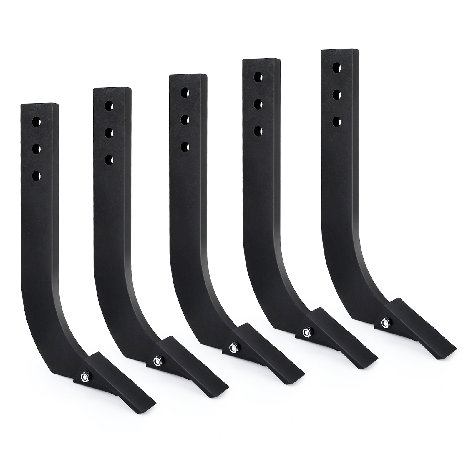 5 Pack 16” Box Blade Shank 3 Holes Box Scraper Shank W/Removable Tapered Teeth