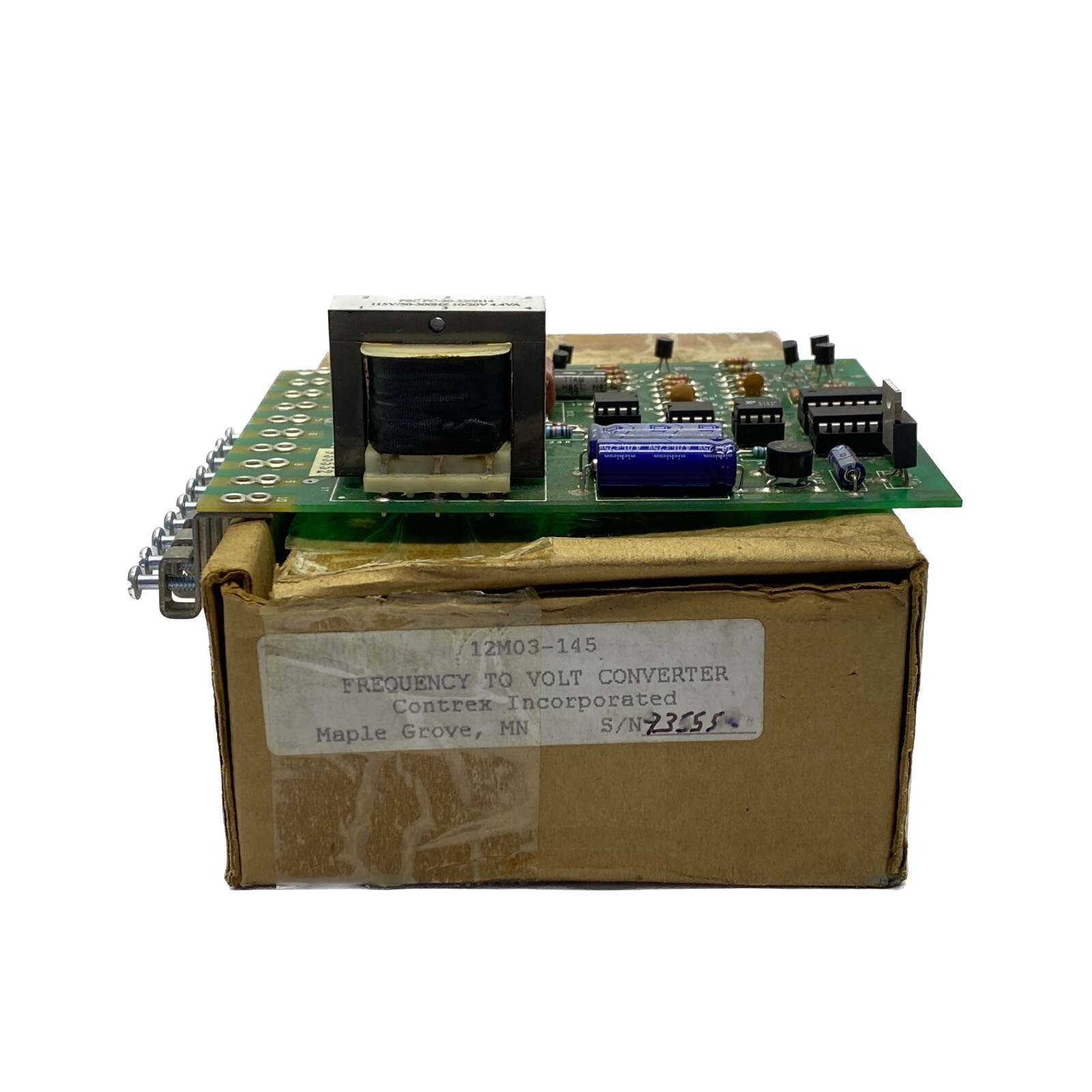 NEW Contrex 115V/50-500Hz 10/20V 4.4VA Frequency to Volt Converter PCB 12M03-145