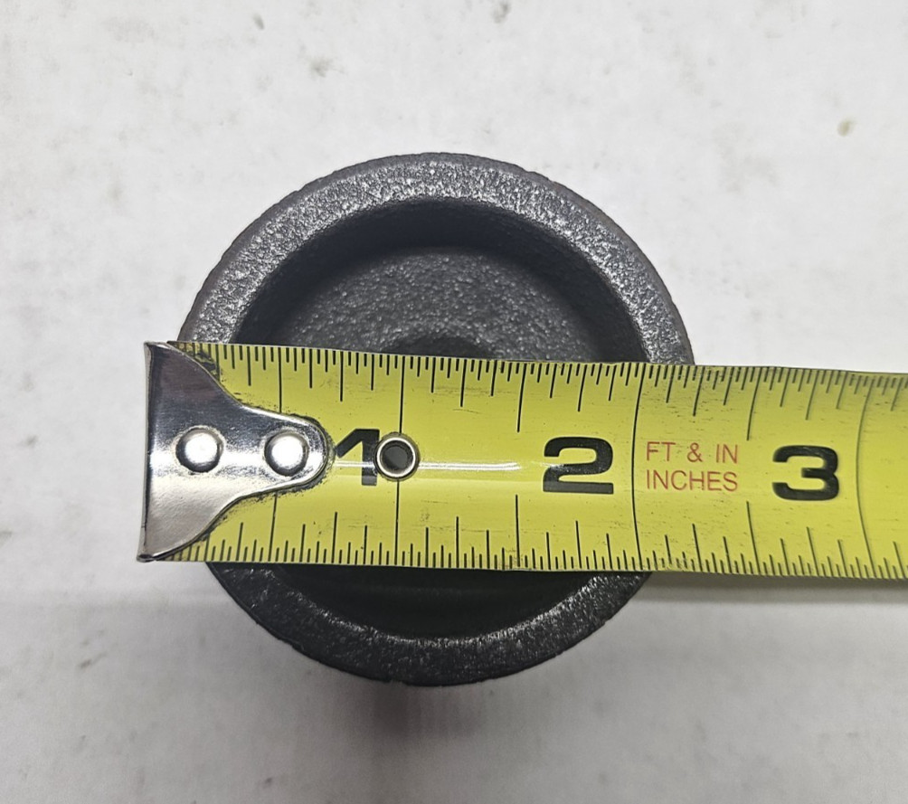 Black Malleable Iron Threaded Reducer Hex Bushing 2″ MNPT x 3/8″ FNPT (Lot of 4)