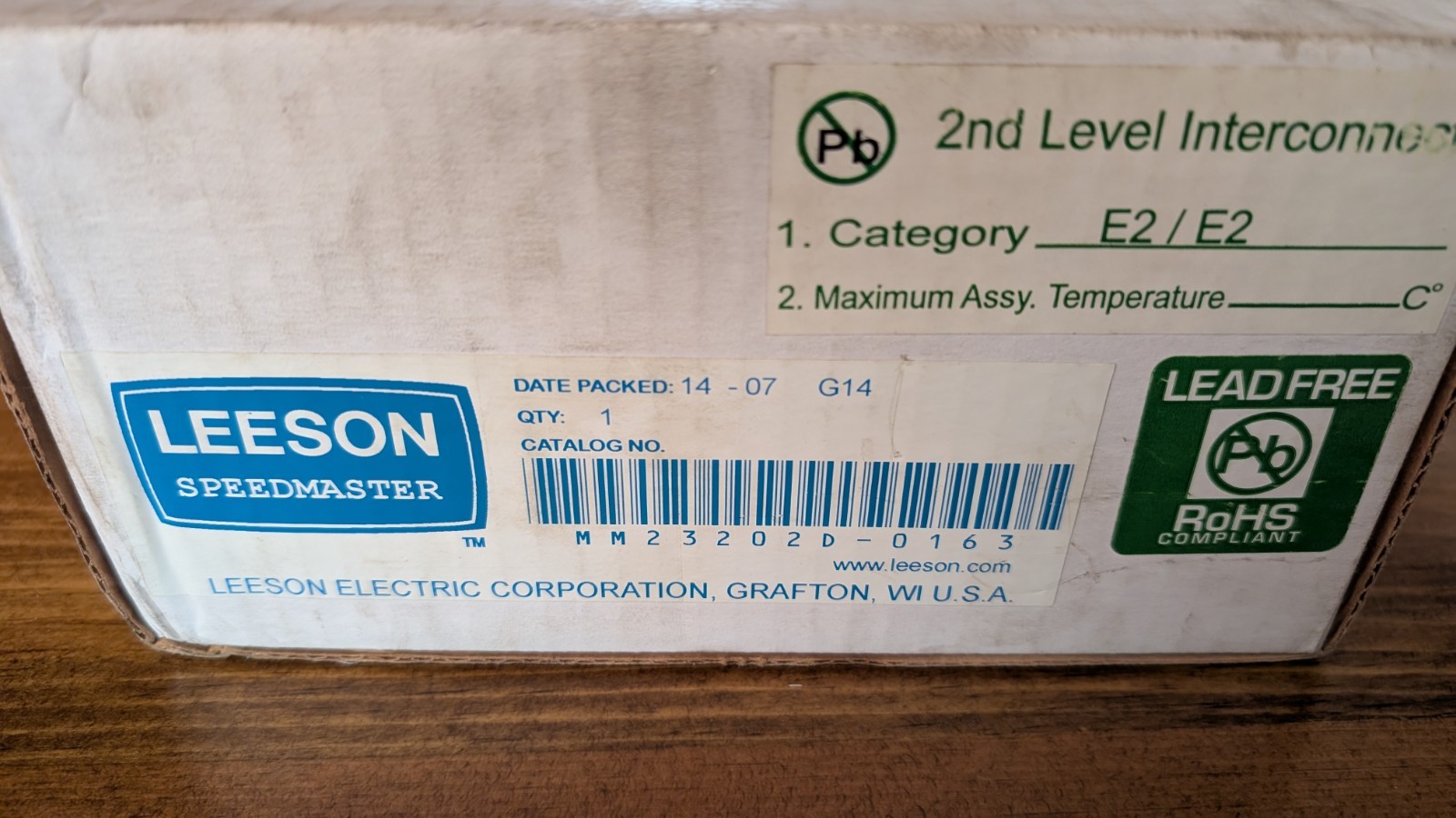 Leeson MM23202D-0163 DC Motor Control 0-90/180VDC 5A USED