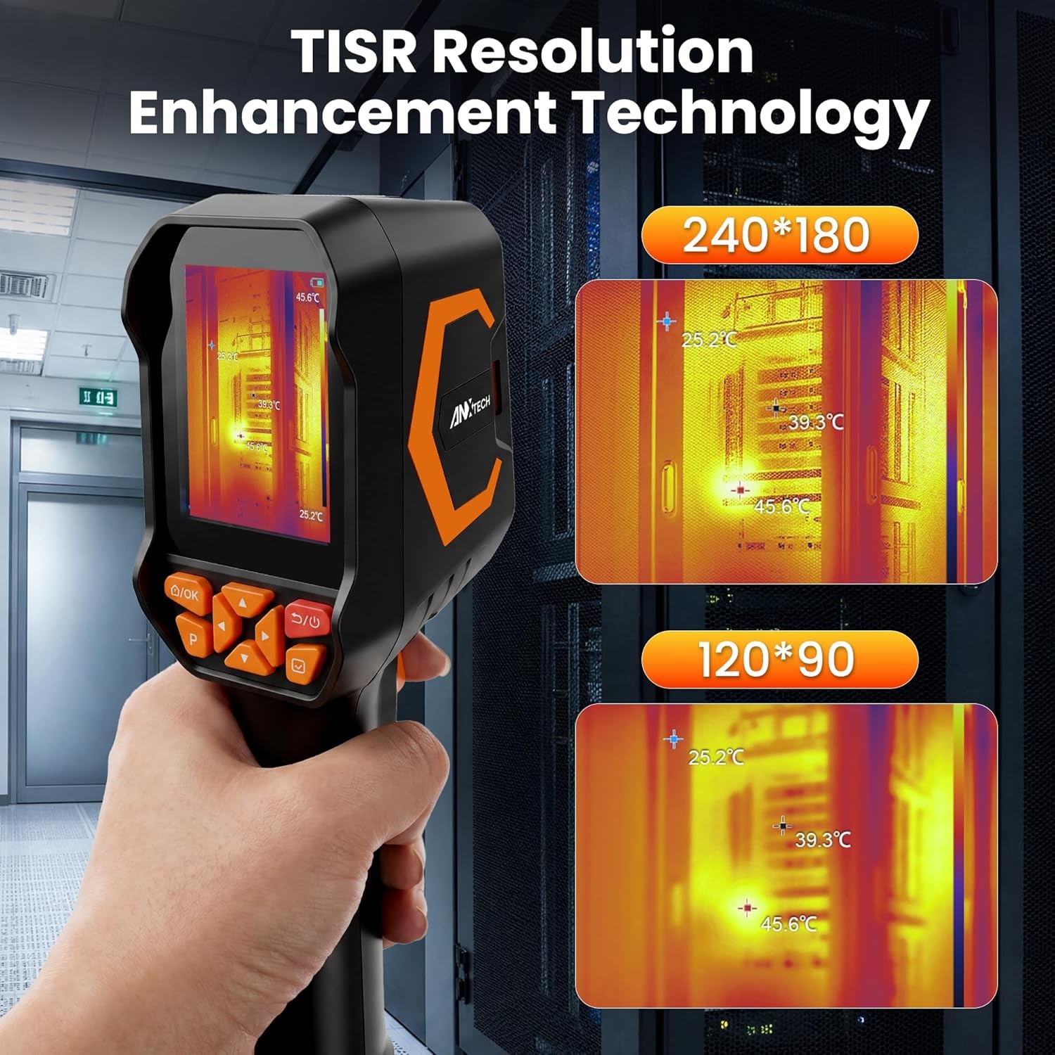 ANXTECH Handheld Thermal Camera 240 x 180 TISR Resolution for Home Inspection