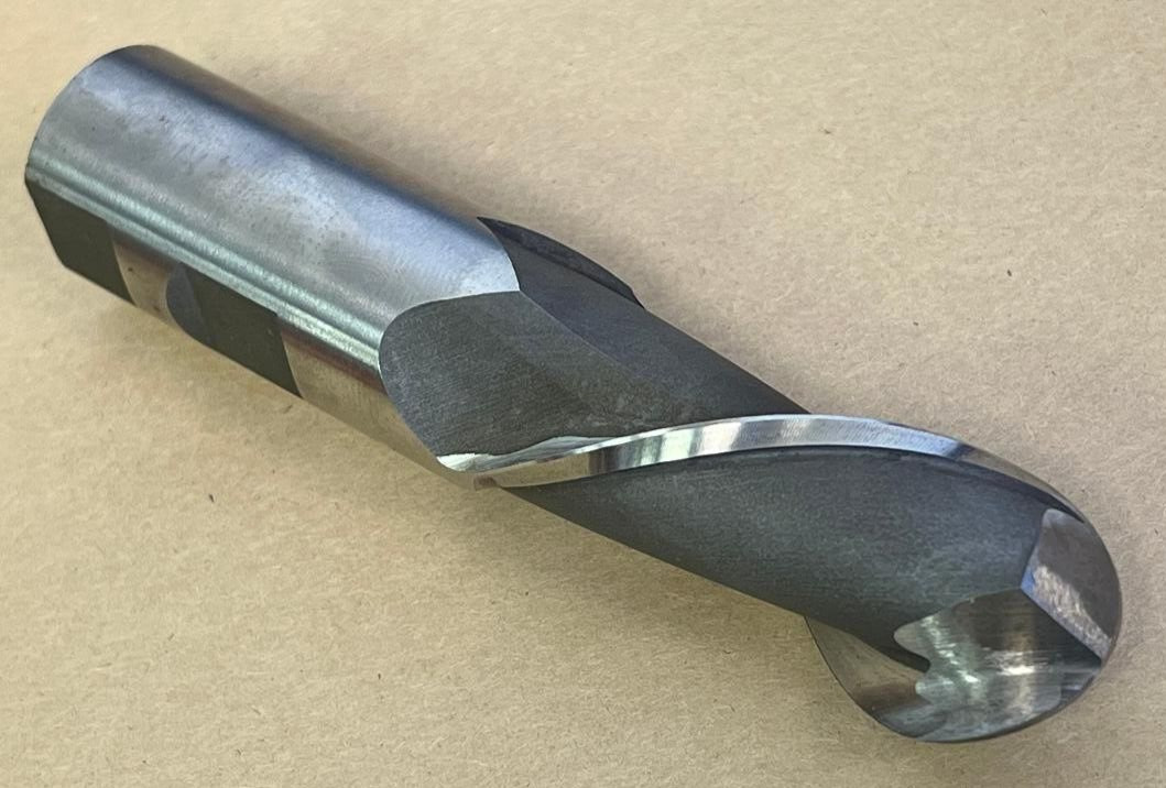 REGAL-BELOIT END MILL 1″ DIA 4.75″OAL 2 FLUTE BALL HSS LH 14n11 MADE IN USA