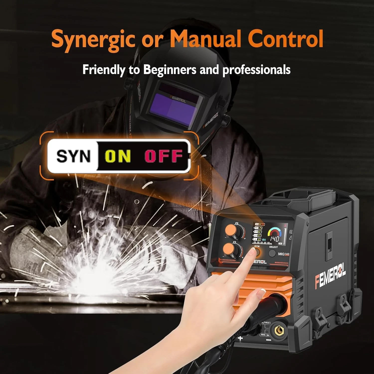 140A 3 in 1 MIG Welder,Flux Core, Mig/Lift Tig/Stick Welding Machine 110V Portab