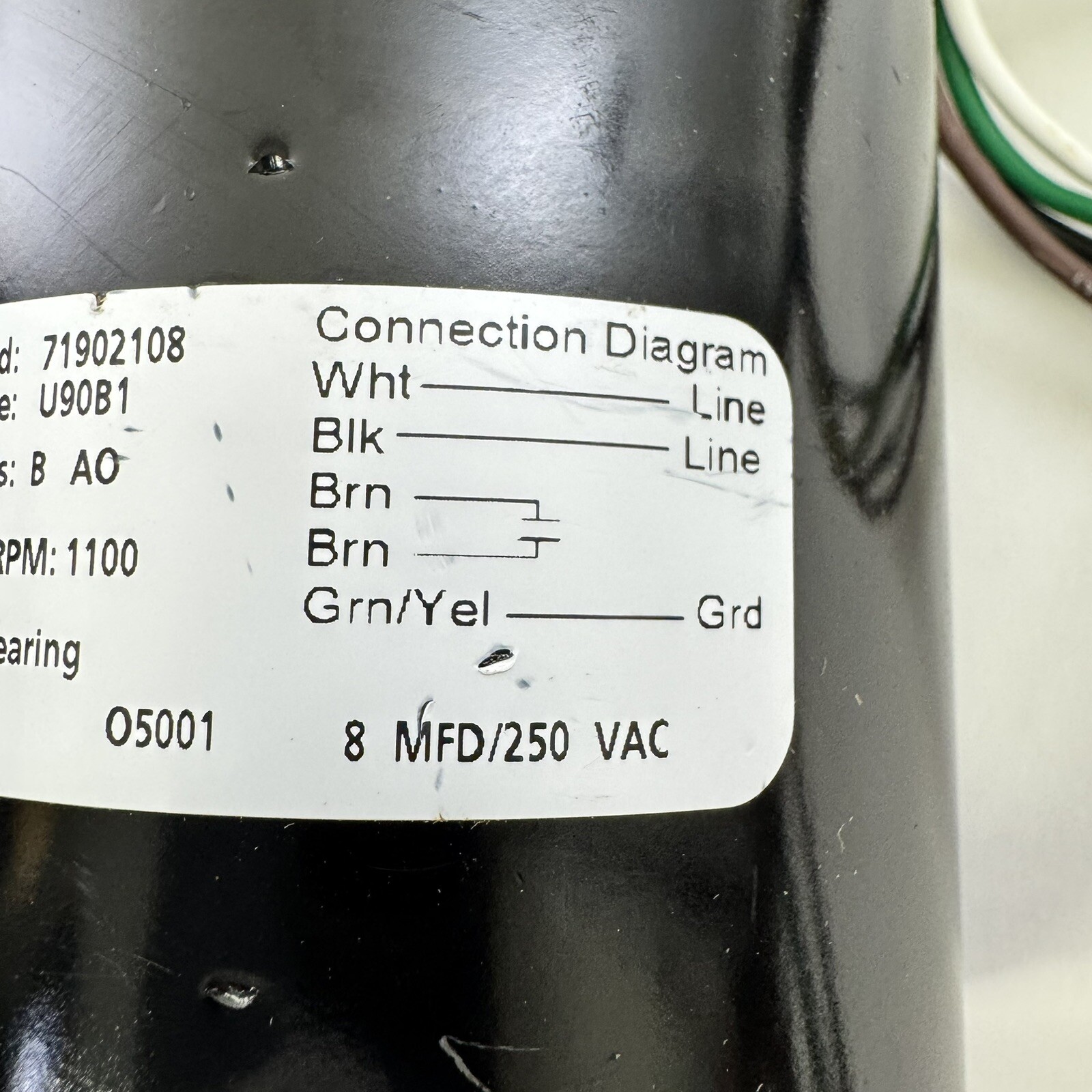 Fasco Type U90B1 Motor Fan 71902108 1.8 Amp 1100 RPM New Old Stock