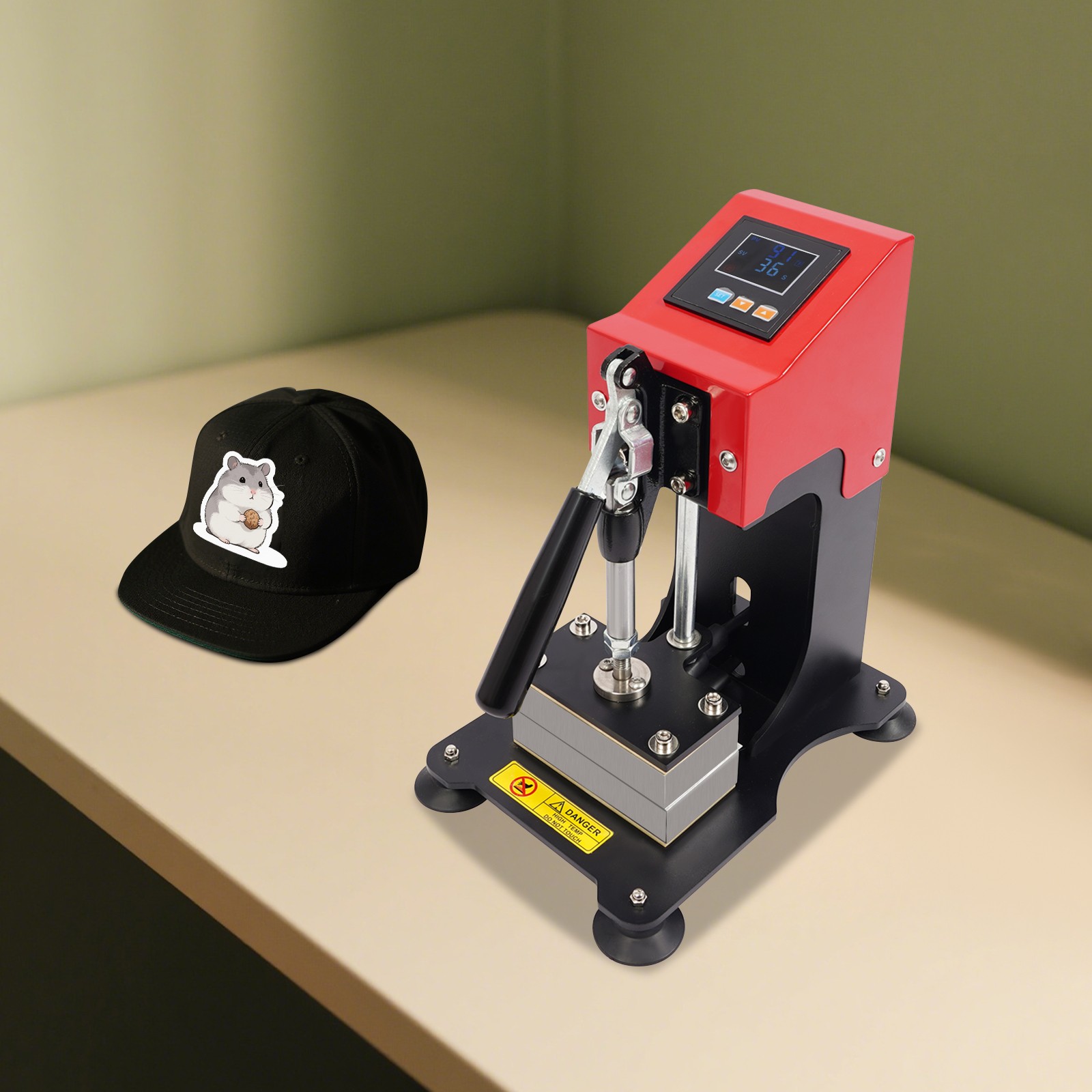 2.36″x4.72″ Heat Press Machine T-shirt Hat Mat Press Machine Aluminum Alloy
