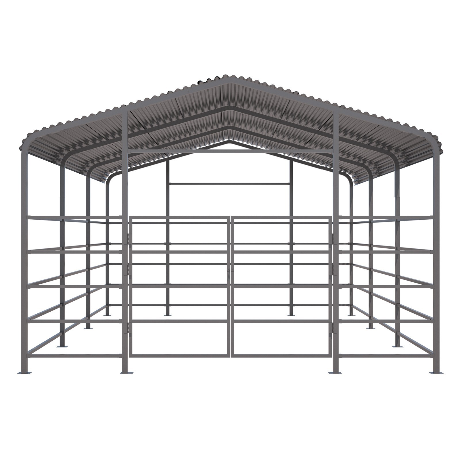 13x20ft Galvanized Livestock Shelter Metal Cattle Shed Steel Barn Horse Goat New