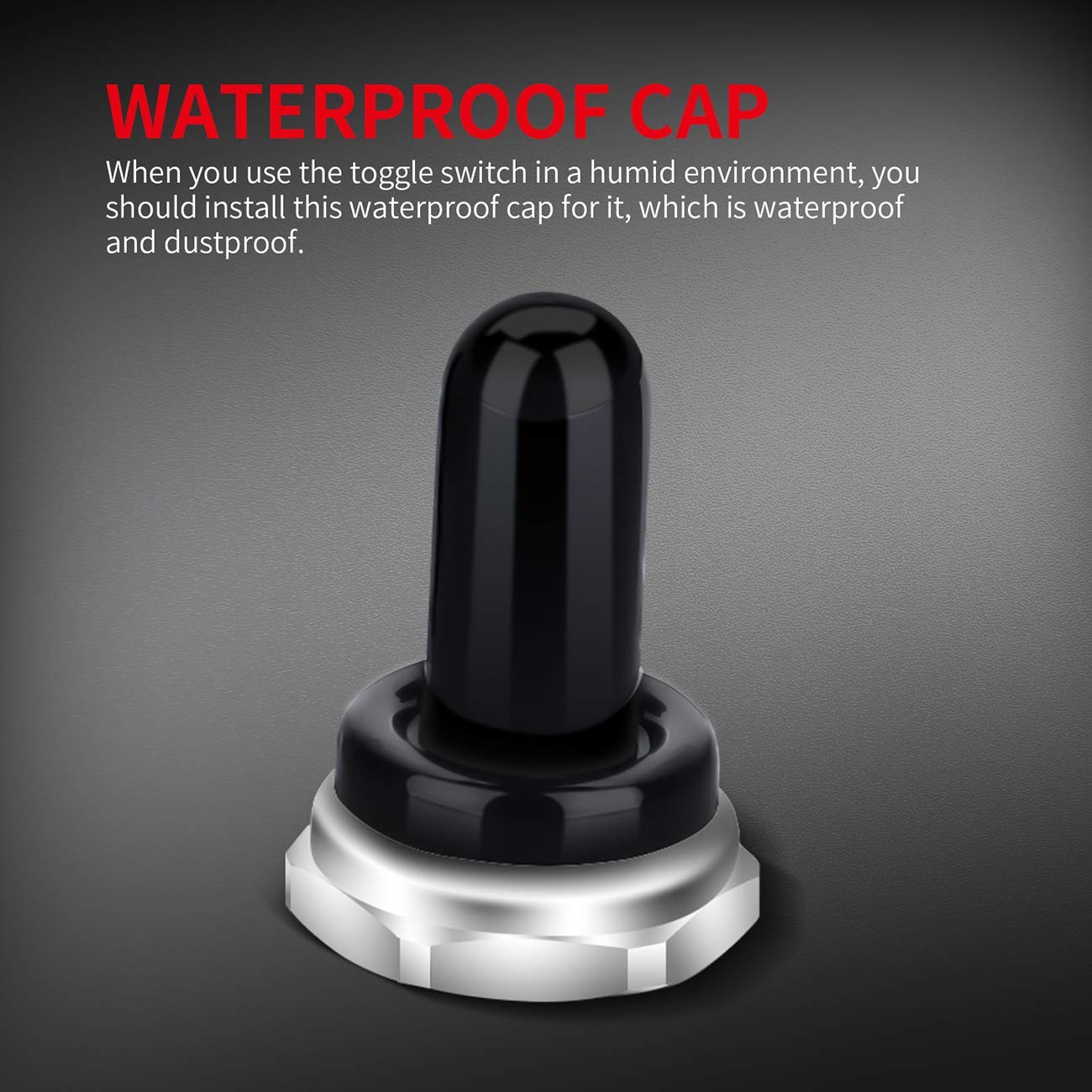 Waterproof Toggle Switch 12V DC 30A Heavy Duty 2 Pin ON Off SPST Weatherproof